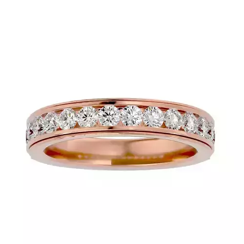 Eternity Band Diamond Ring with 360 View animation 3D print model
