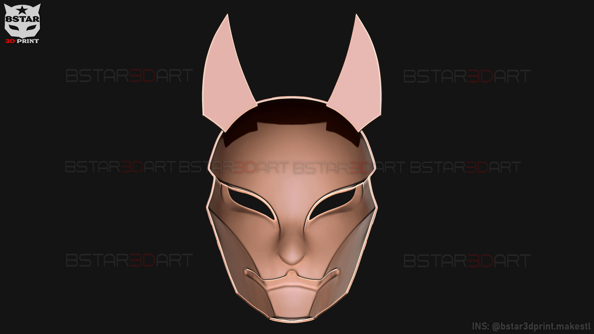 Aragami 2 Mask - Kitsune Mask - Halloween Cosplay 3D print model_35