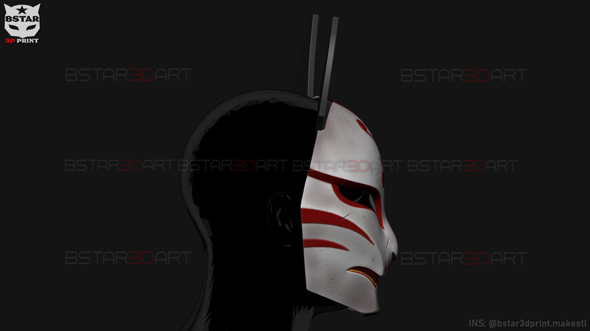 Aragami 2 Mask - Kitsune Mask - Halloween Cosplay 3D print model_23