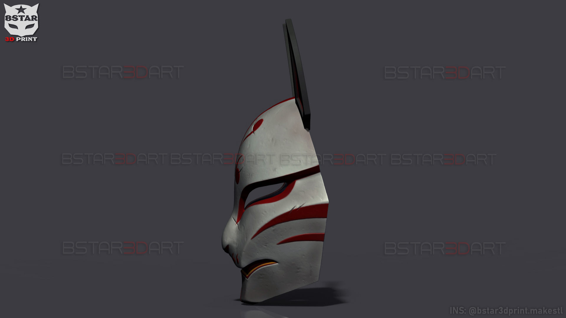 Aragami 2 Mask - Kitsune Mask - Halloween Cosplay 3D print model_29