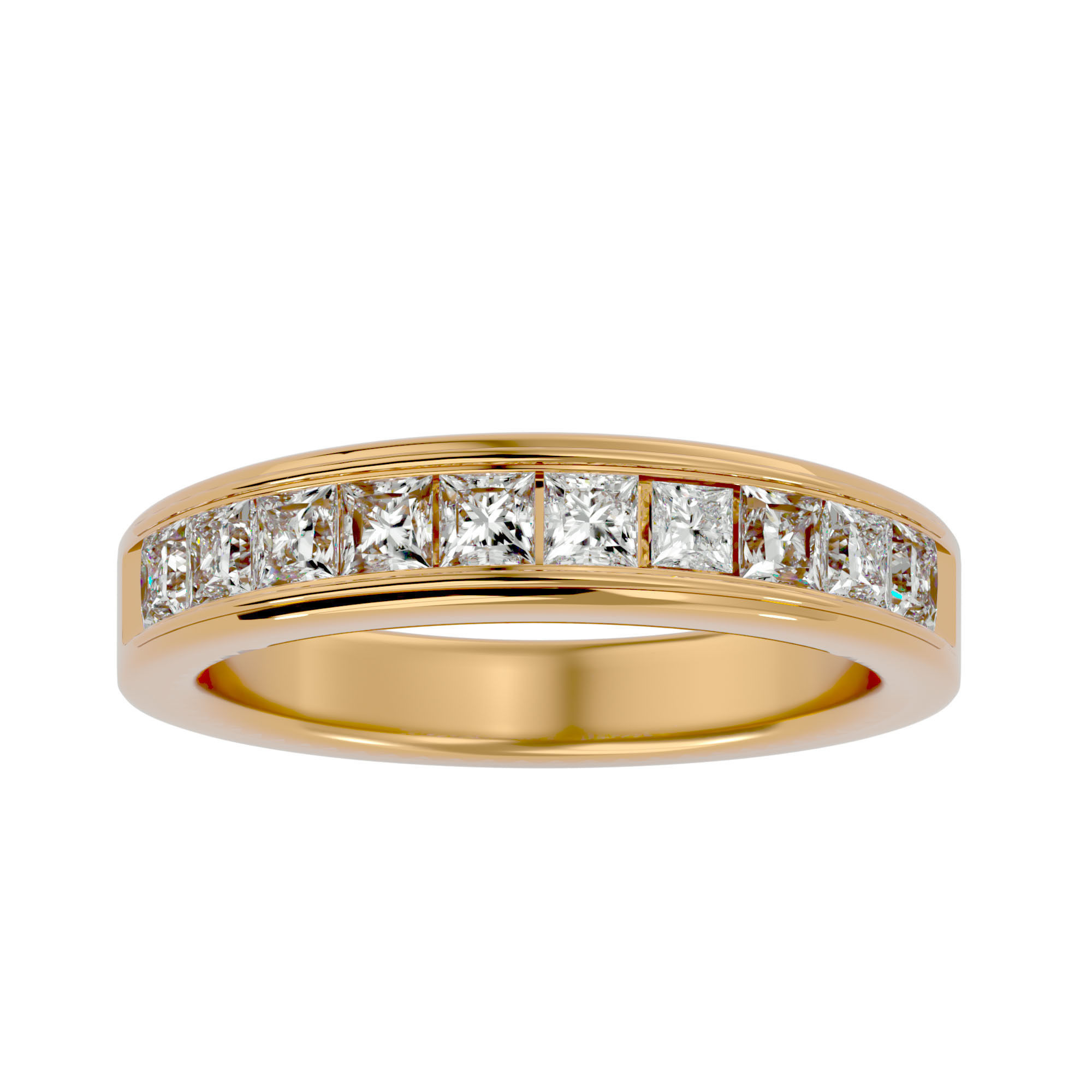 Eternity Band Diamond Ring with 360 View animation 3D print model_2