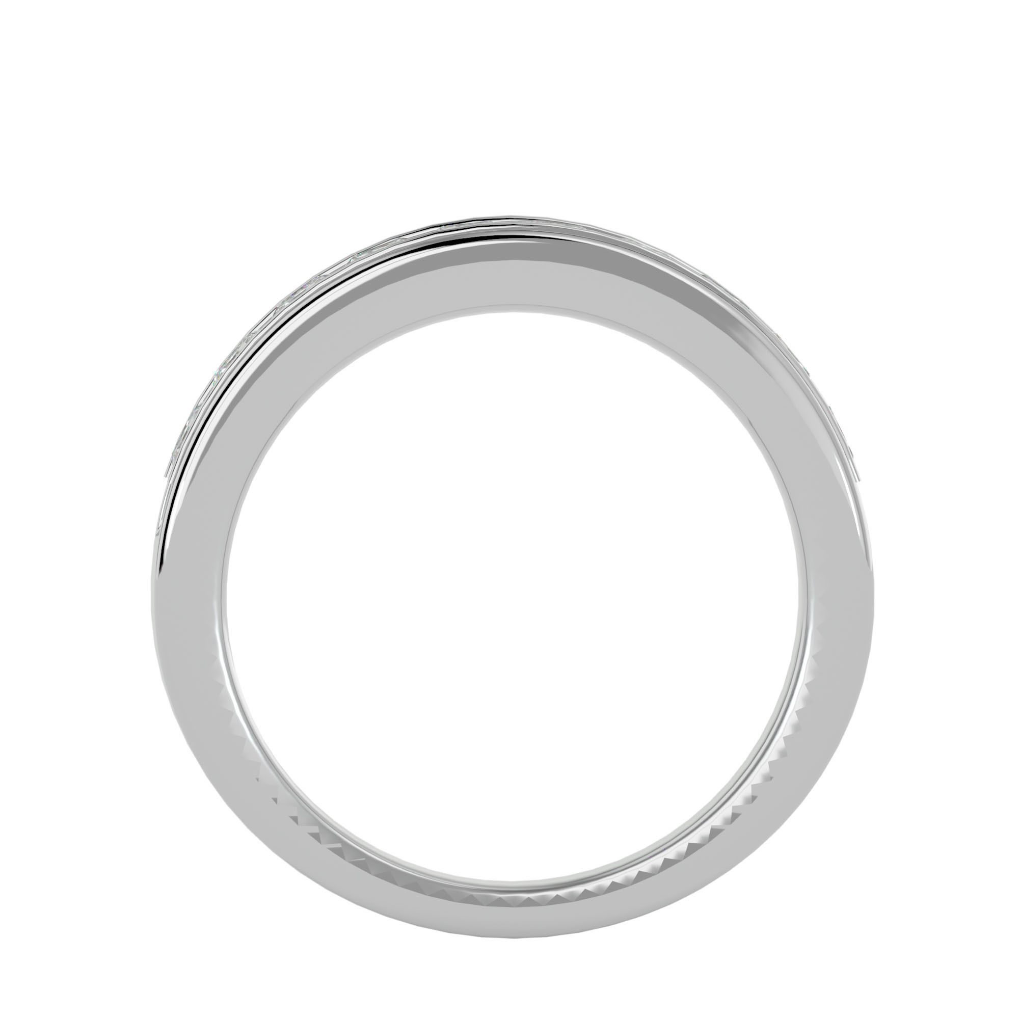 Eternity Band Diamond Ring with 360 View animation 3D print model_4