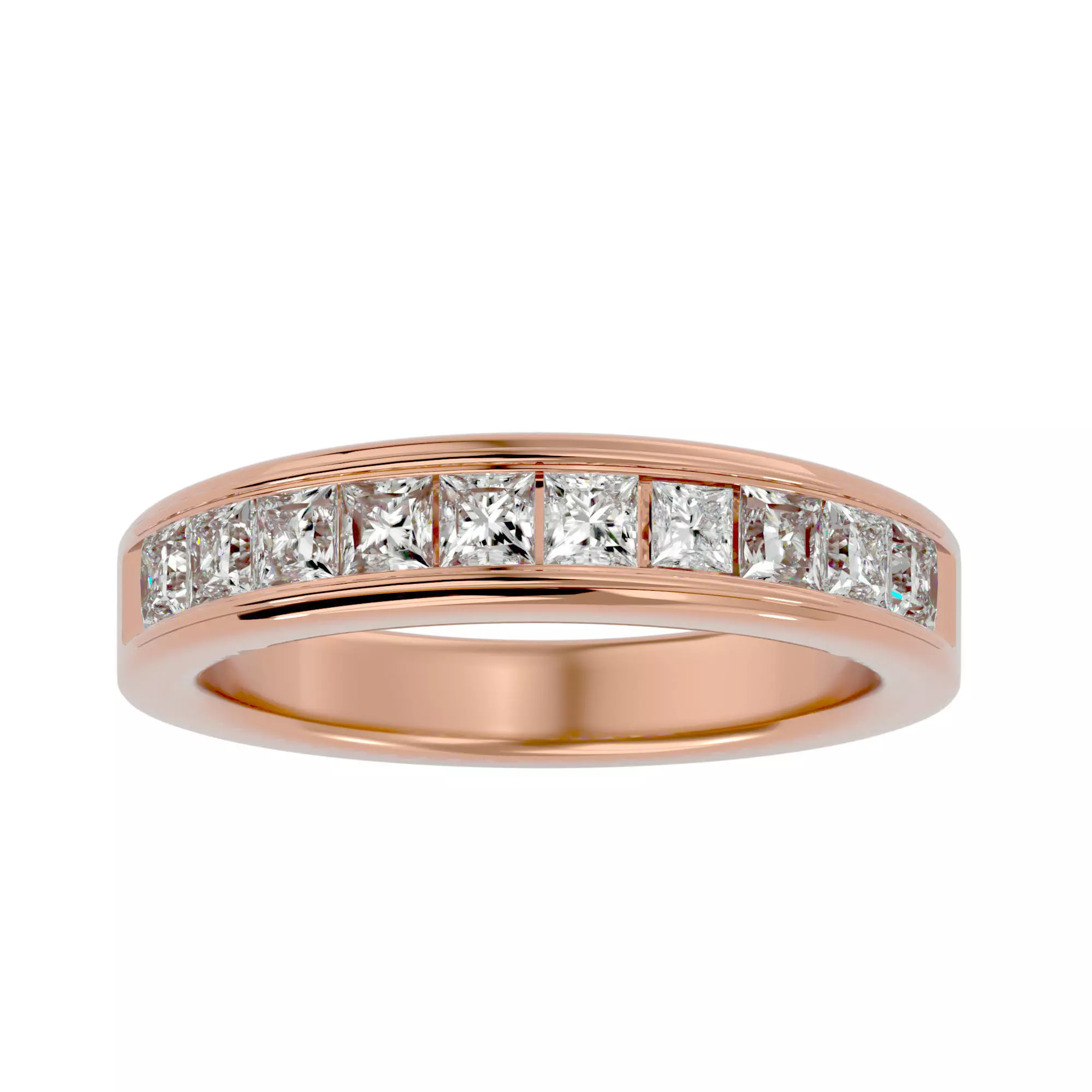 Eternity Band Diamond Ring with 360 View animation 3D print model_0