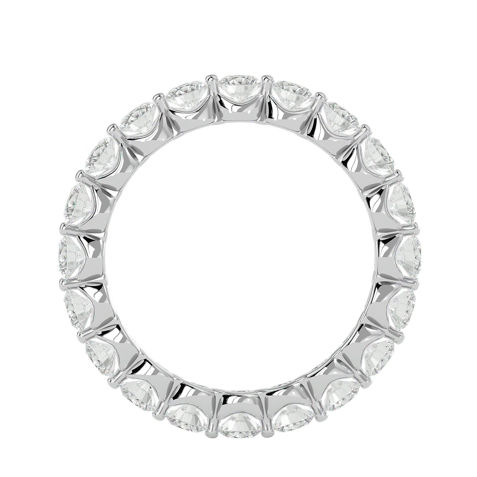 Eternity Band Diamond Ring with 360 View animation 3D print model_3