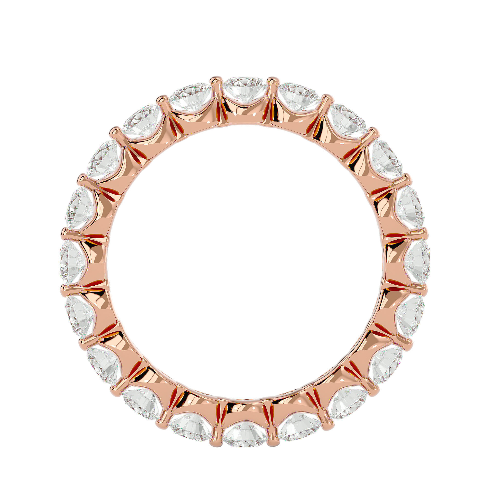 Eternity Band Diamond Ring with 360 View animation 3D print model_5