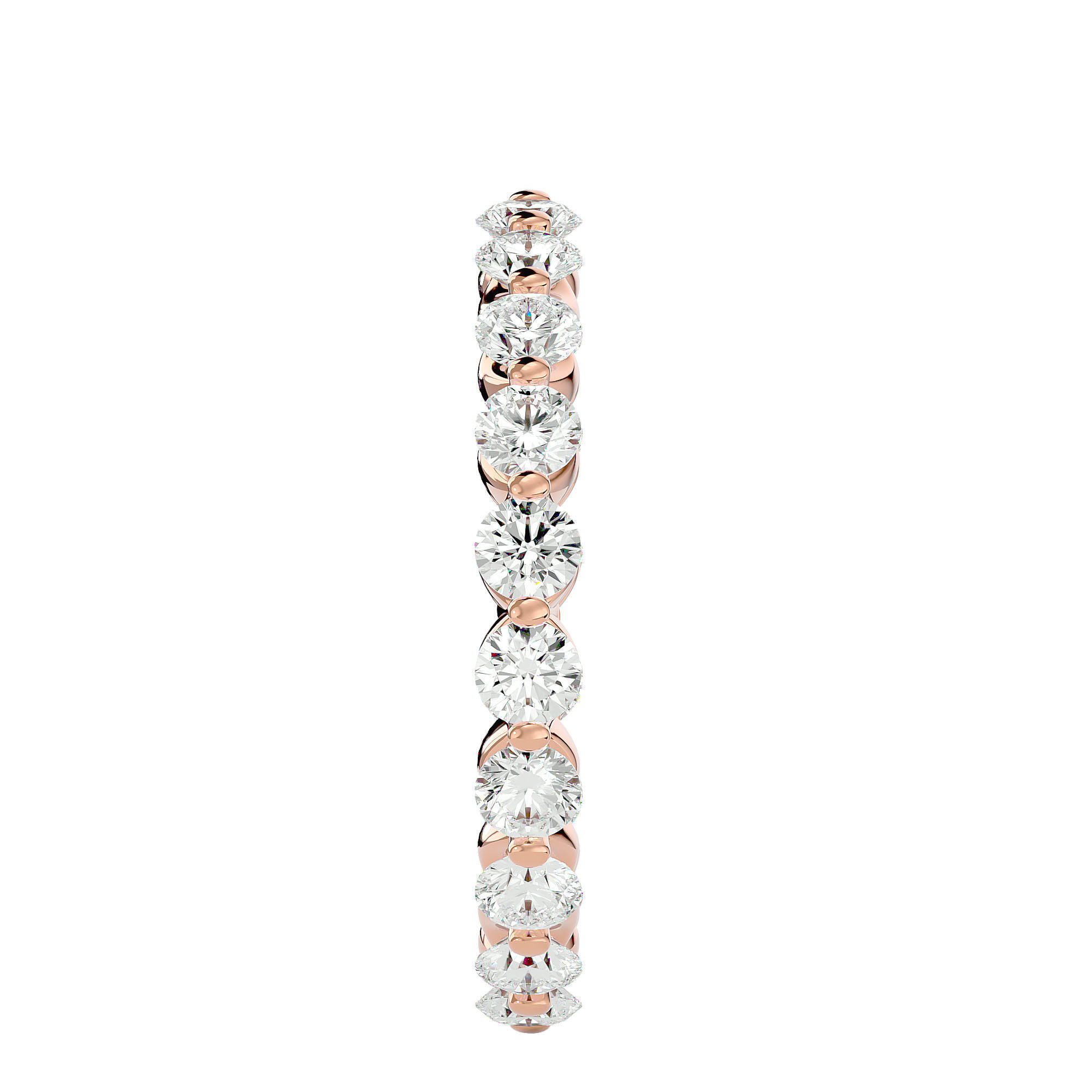 Eternity Band Diamond Ring with 360 View animation 3D print model_7