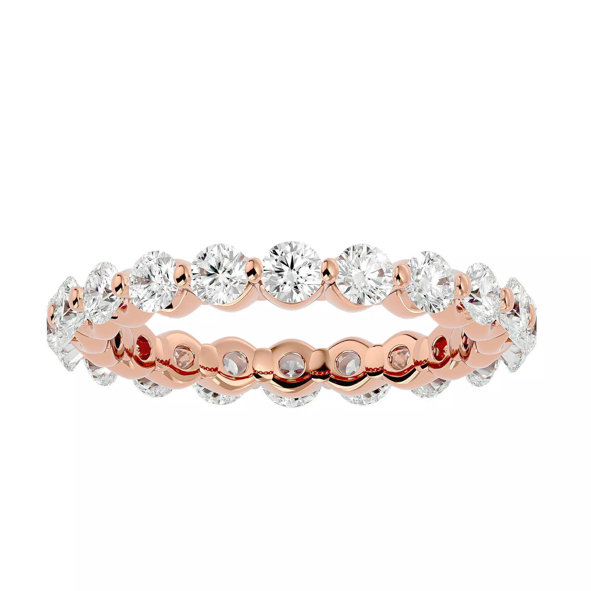 Eternity Band Diamond Ring with 360 View animation 3D print model_0