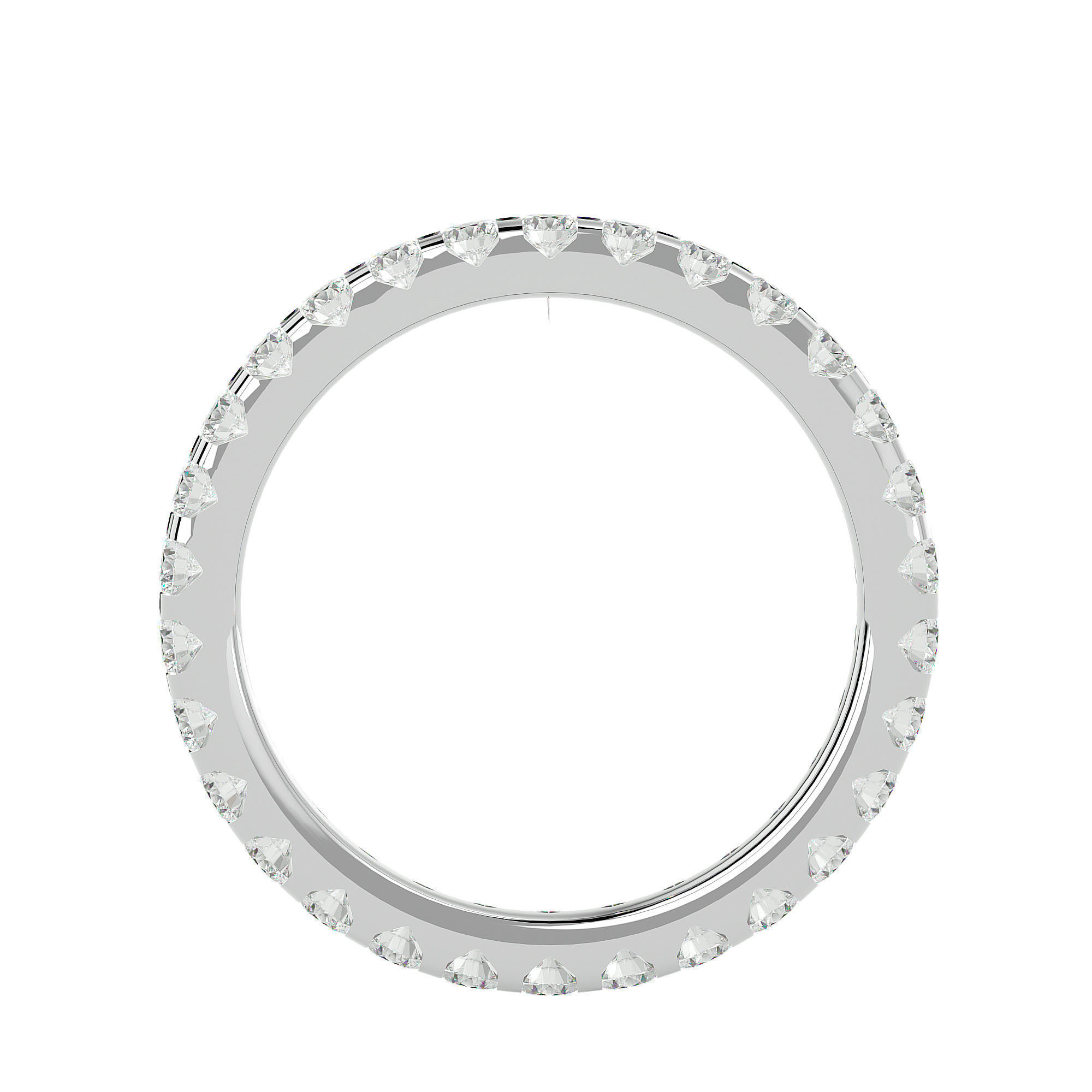 Eternity Band Diamond Ring with 360 View animation 3D print model_4