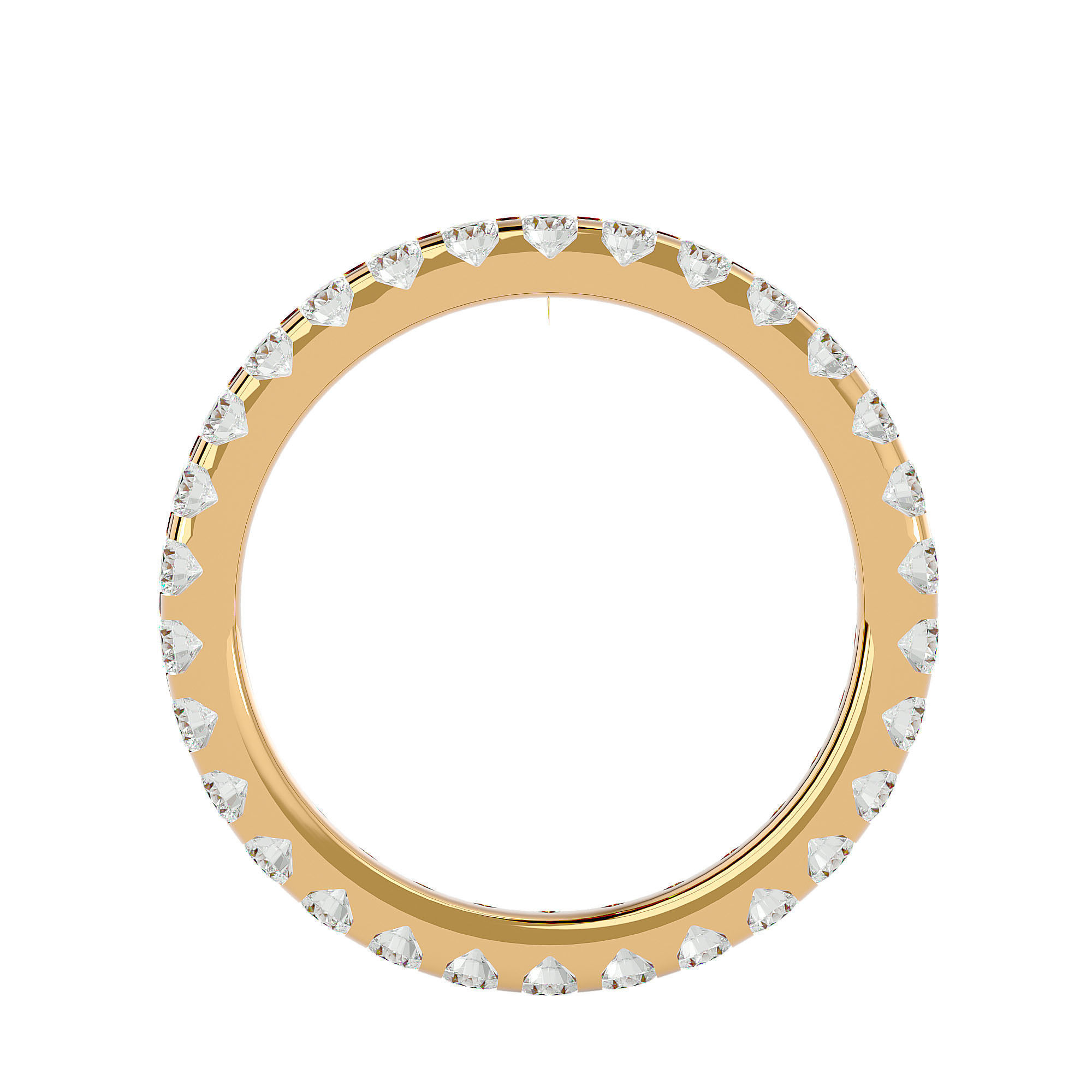 Eternity Band Diamond Ring with 360 View animation 3D print model_5