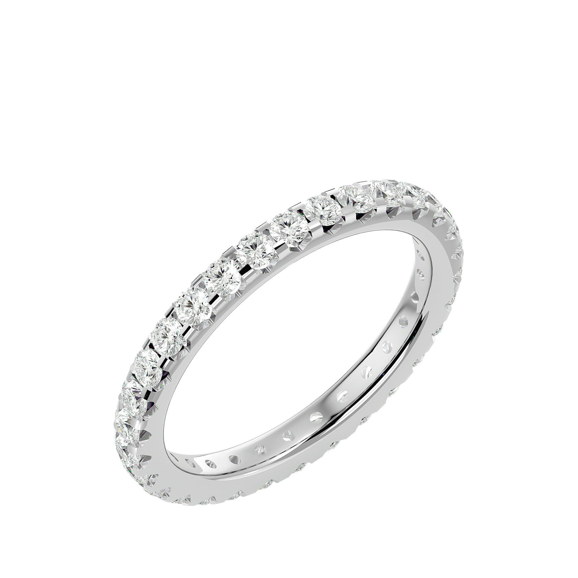 Eternity Band Diamond Ring with 360 View animation 3D print model_10