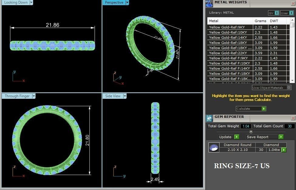 Eternity Band Diamond Ring with 360 View animation 3D print model_3