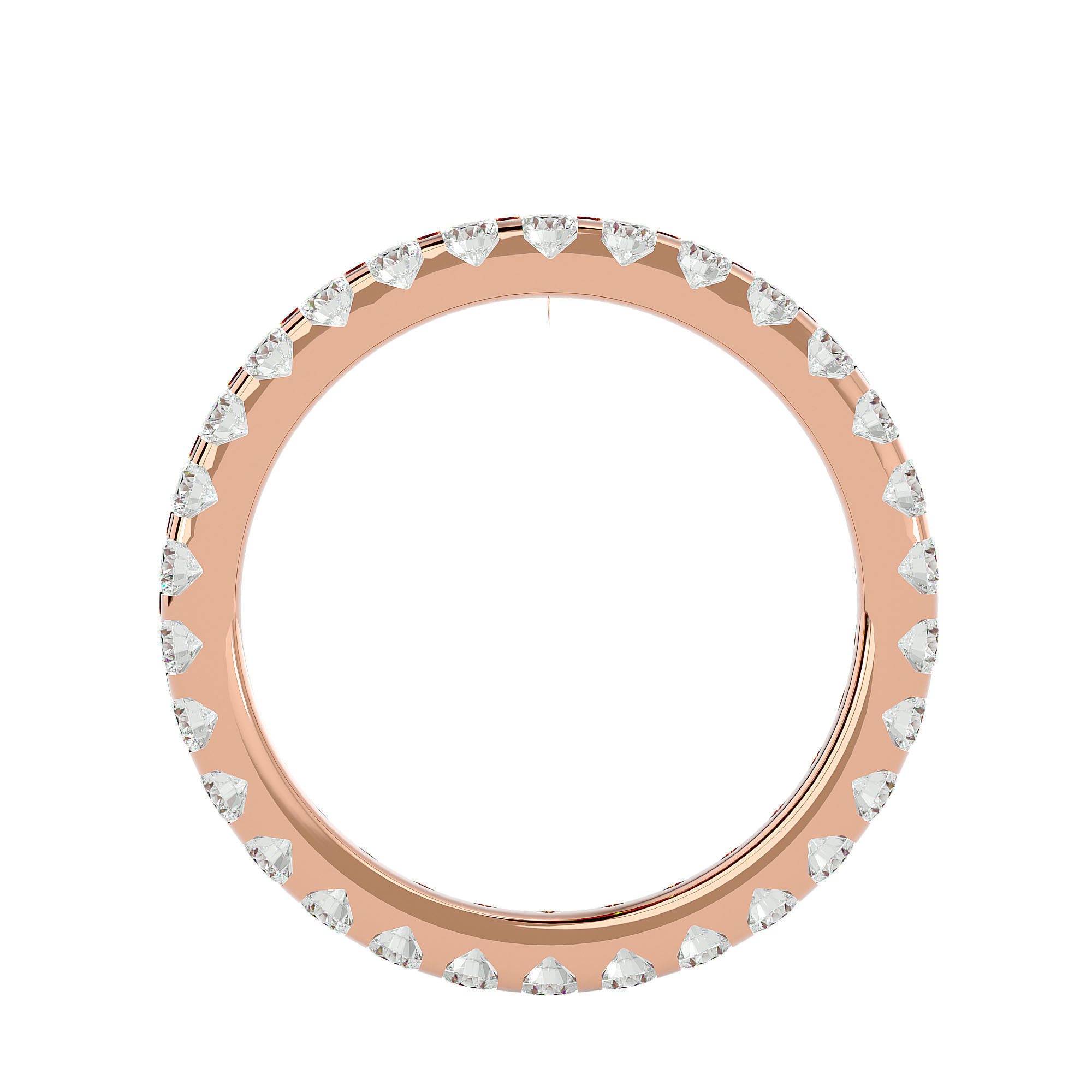 Eternity Band Diamond Ring with 360 View animation 3D print model_6