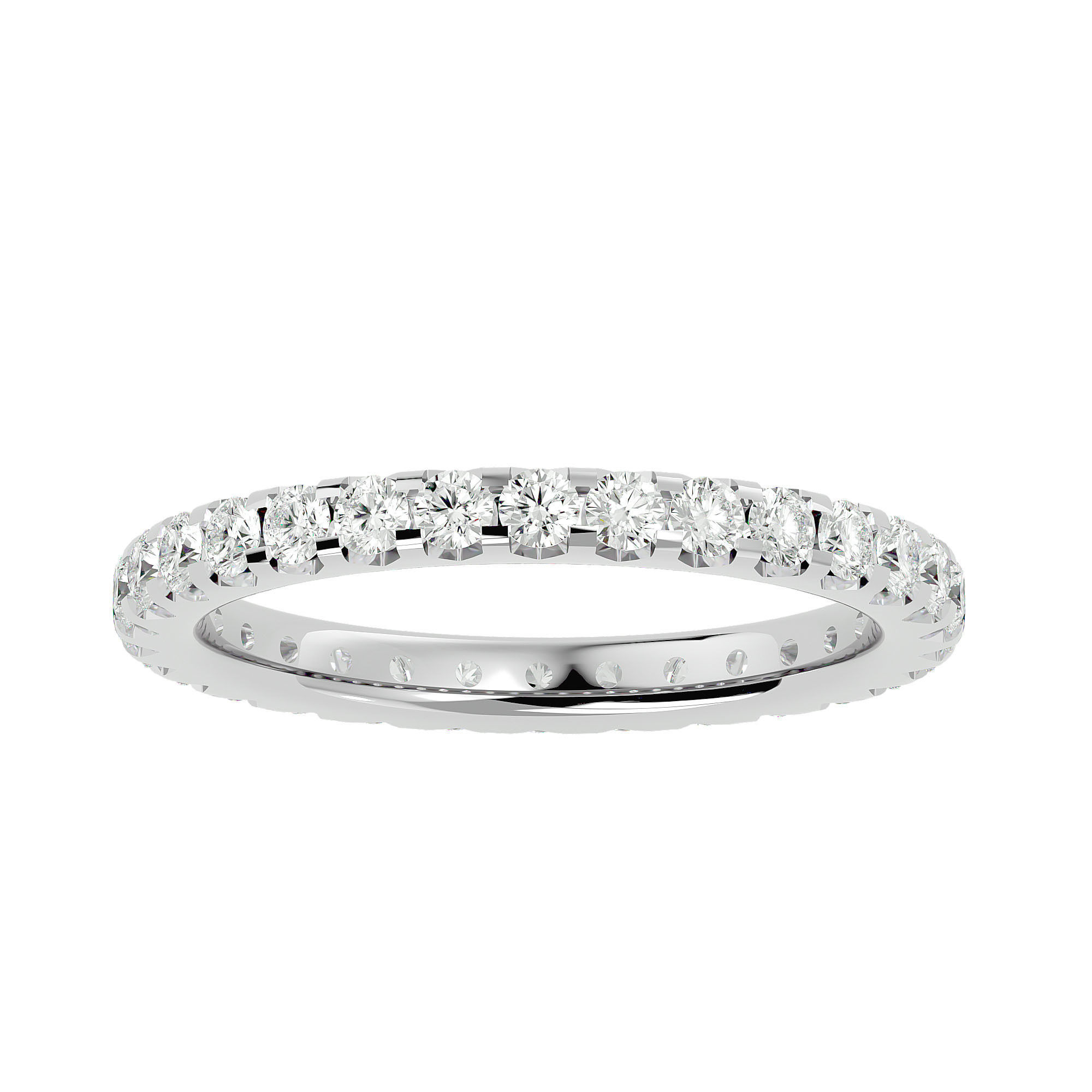 Eternity Band Diamond Ring with 360 View animation 3D print model_2