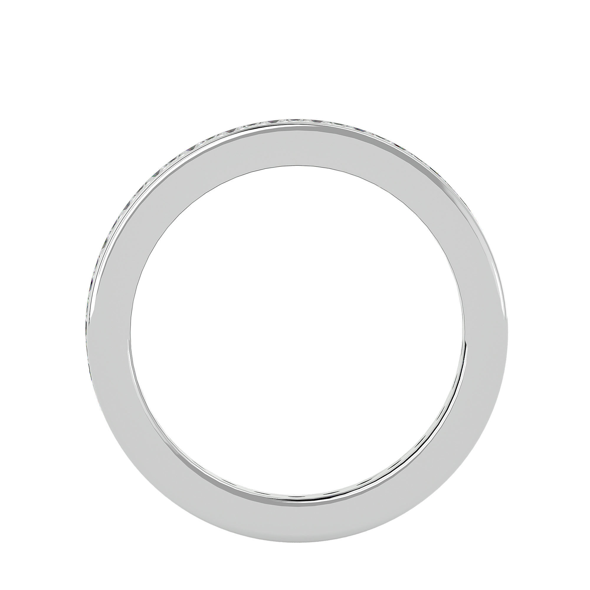 Eternity Band Diamond Ring with 360 View animation 3D print model_3