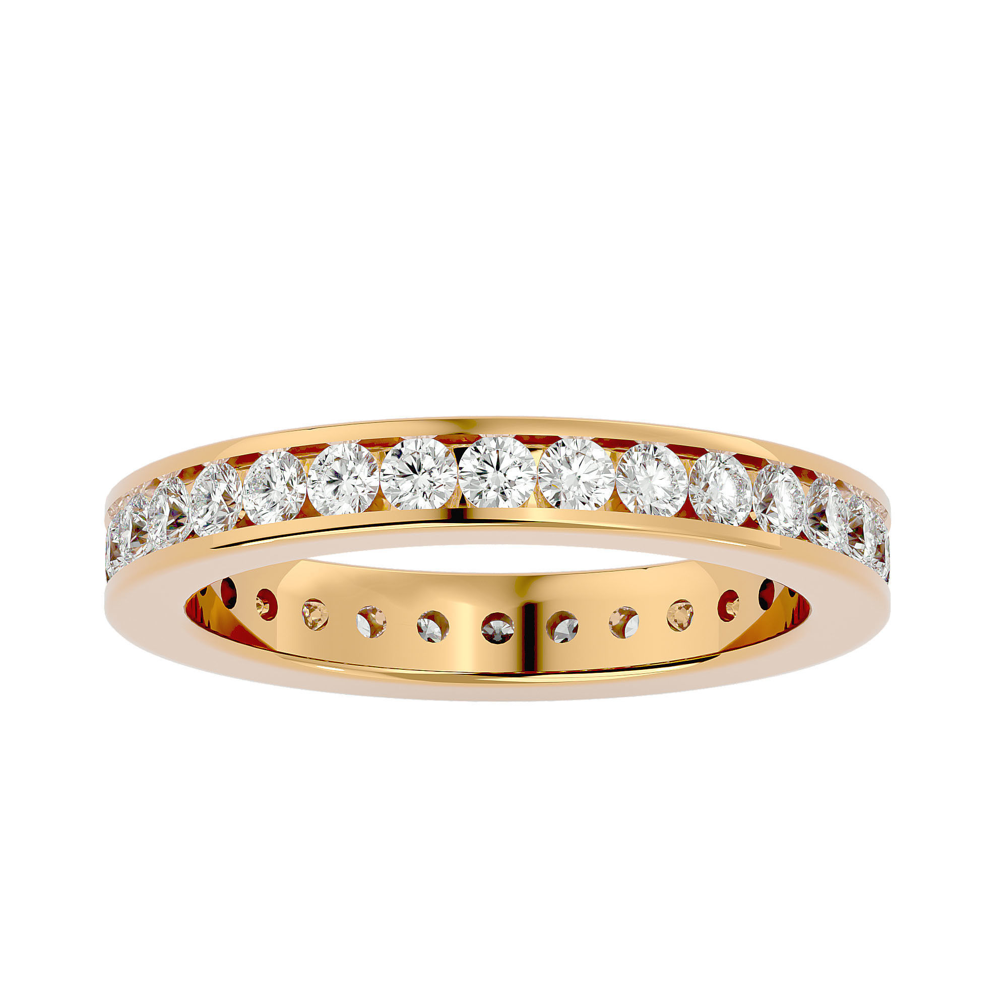 Eternity Band Diamond Ring with 360 View animation 3D print model_1