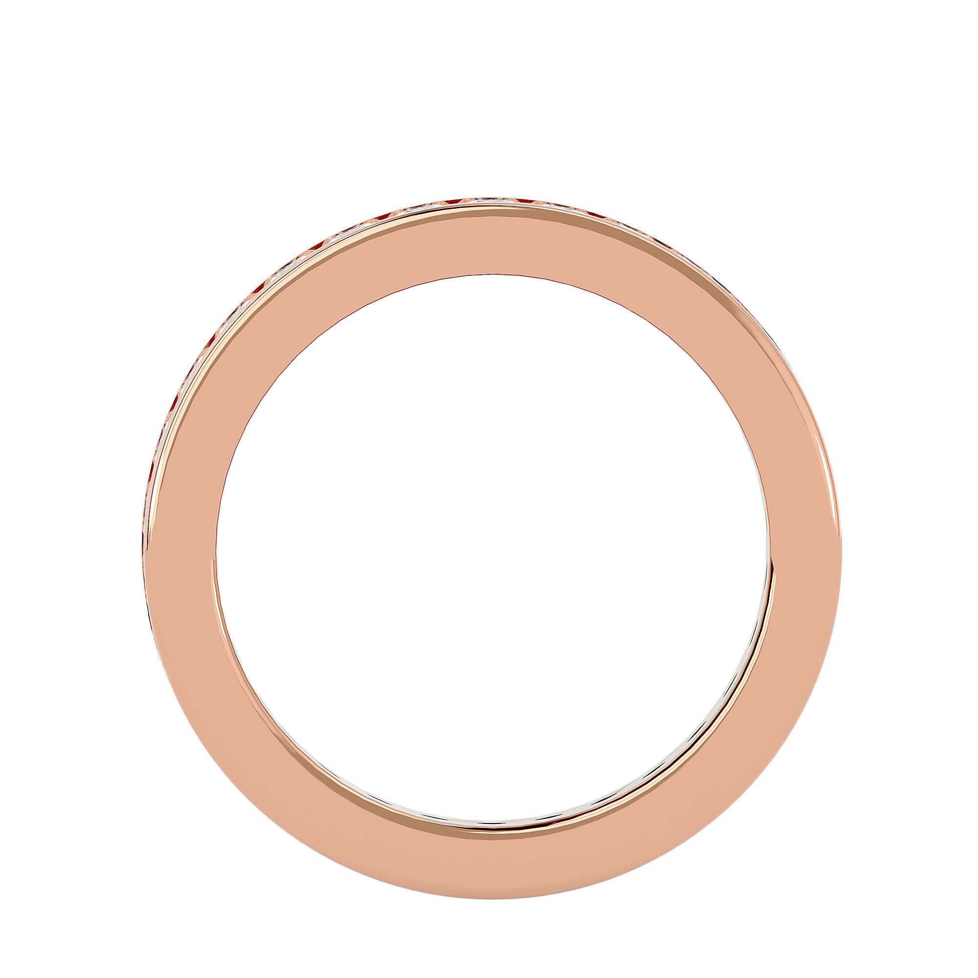 Eternity Band Diamond Ring with 360 View animation 3D print model_5