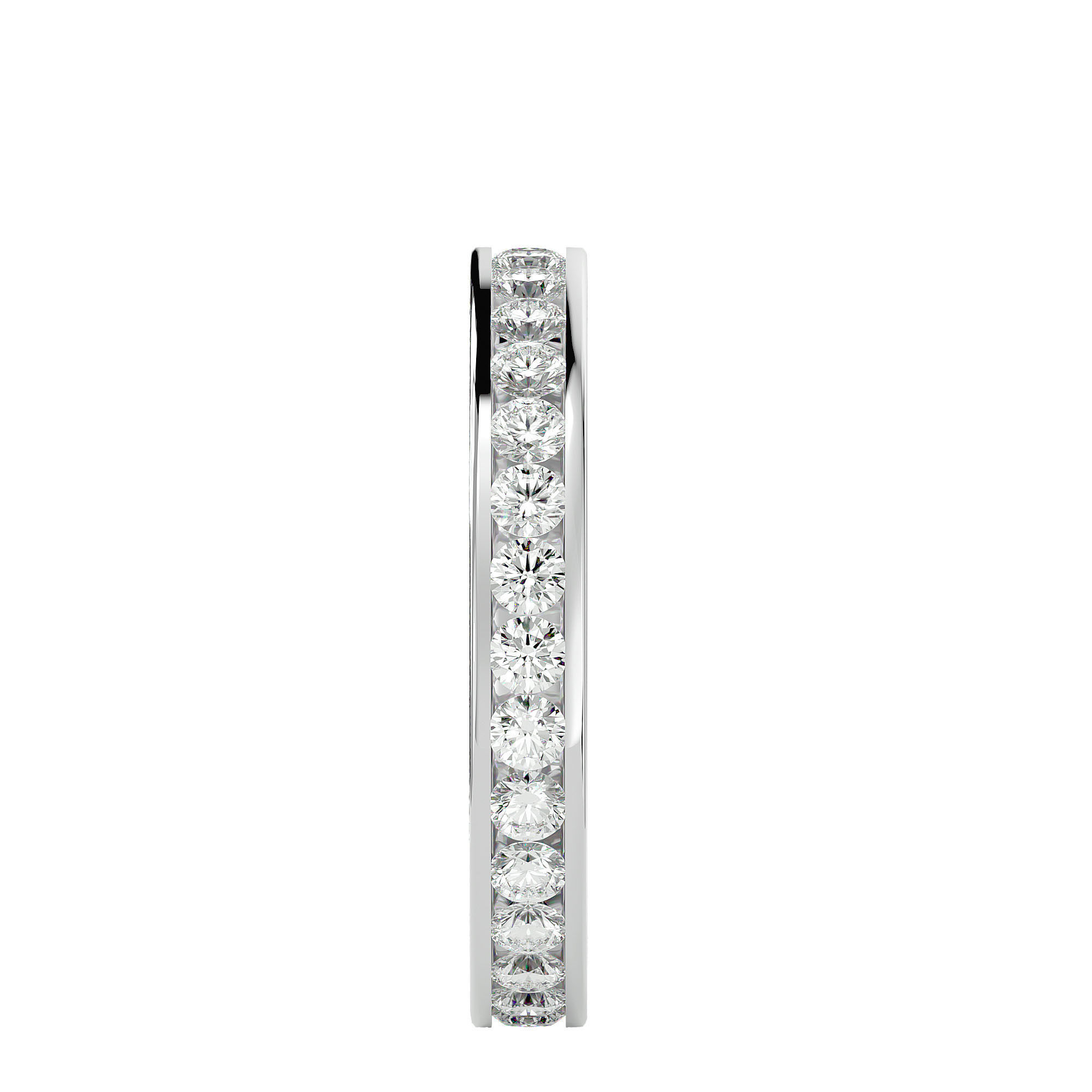 Eternity Band Diamond Ring with 360 View animation 3D print model_9
