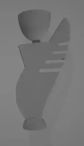 Trophy vase with wings