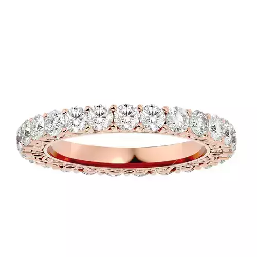 Eternity Band Diamond Ring with 360 View animation