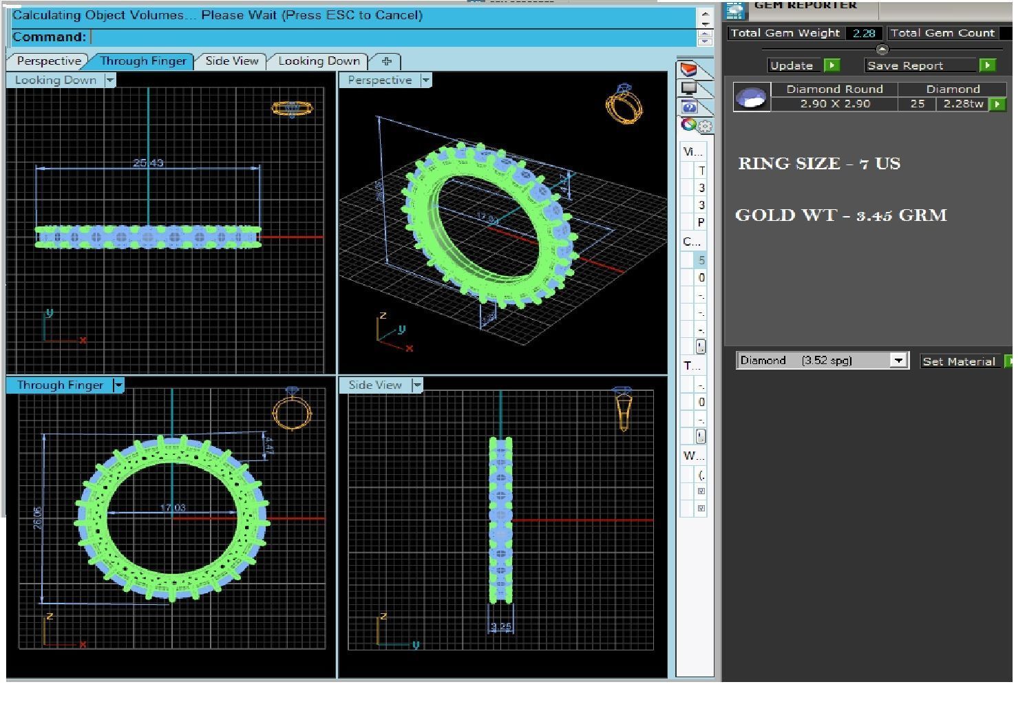 Eternity Band Diamond Ring with 360 View animation 3D print model_12