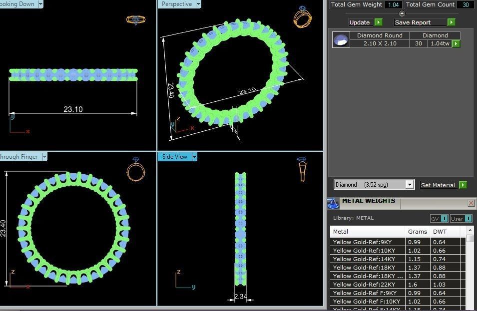Eternity Band Diamond Ring with 360 View animation 3D print model_12