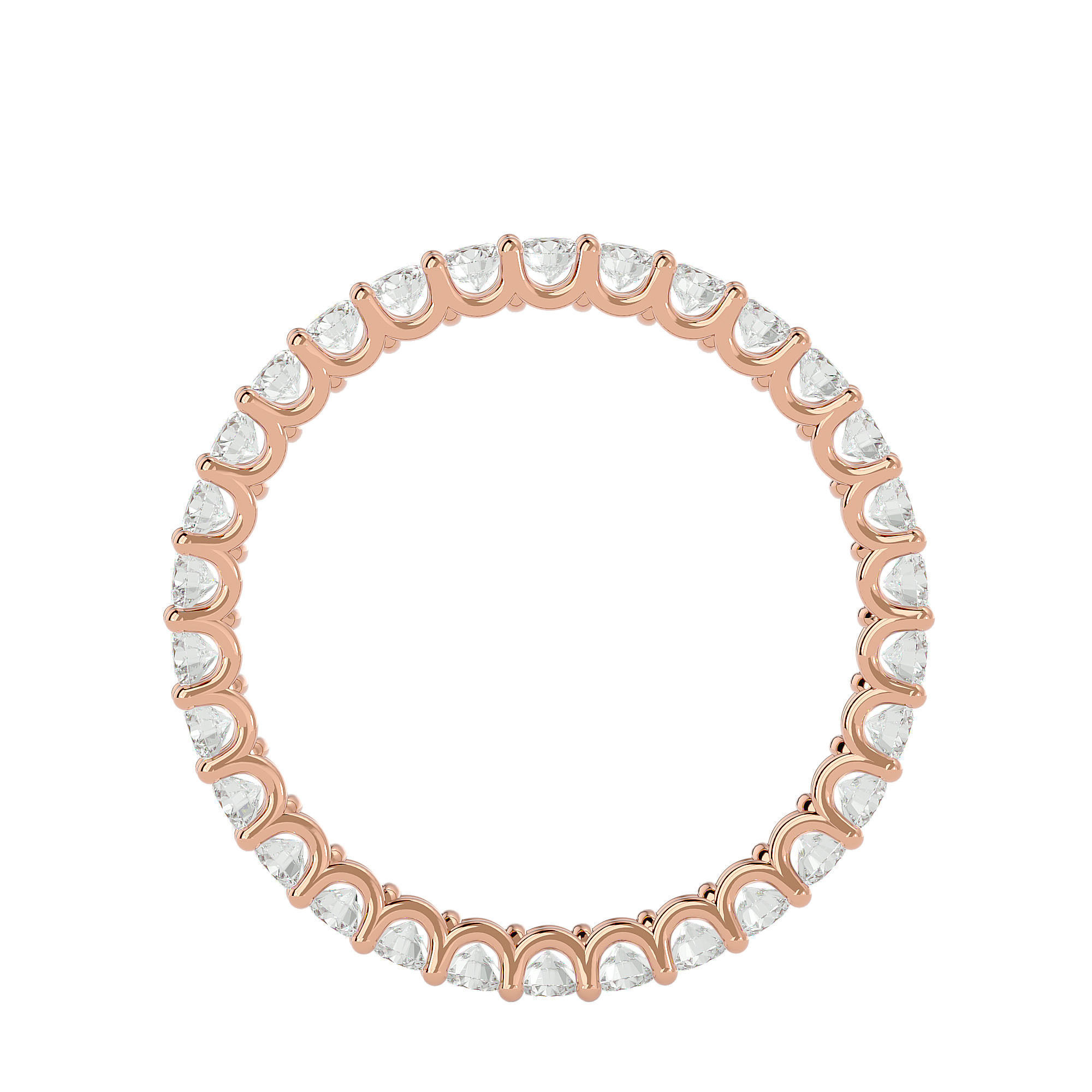 Eternity Band Diamond Ring with 360 View animation 3D print model_5