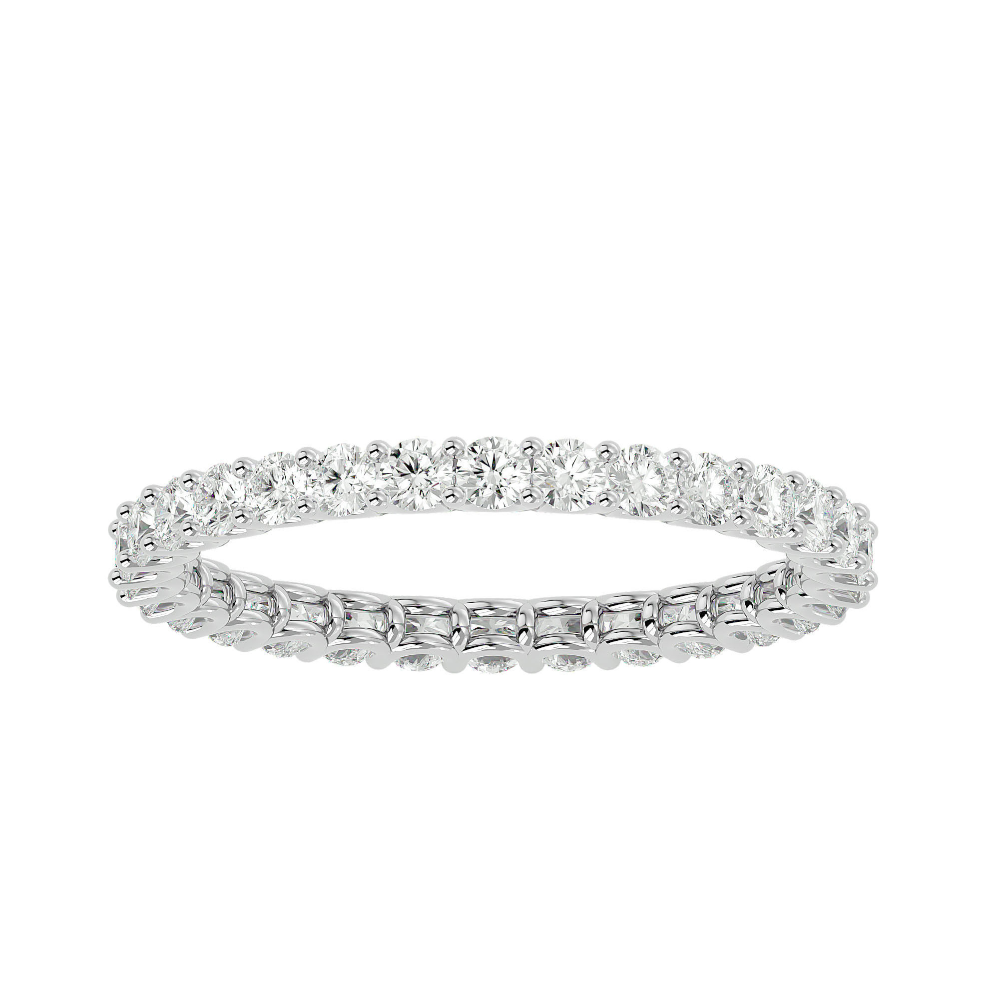 Eternity Band Diamond Ring with 360 View animation 3D print model_2