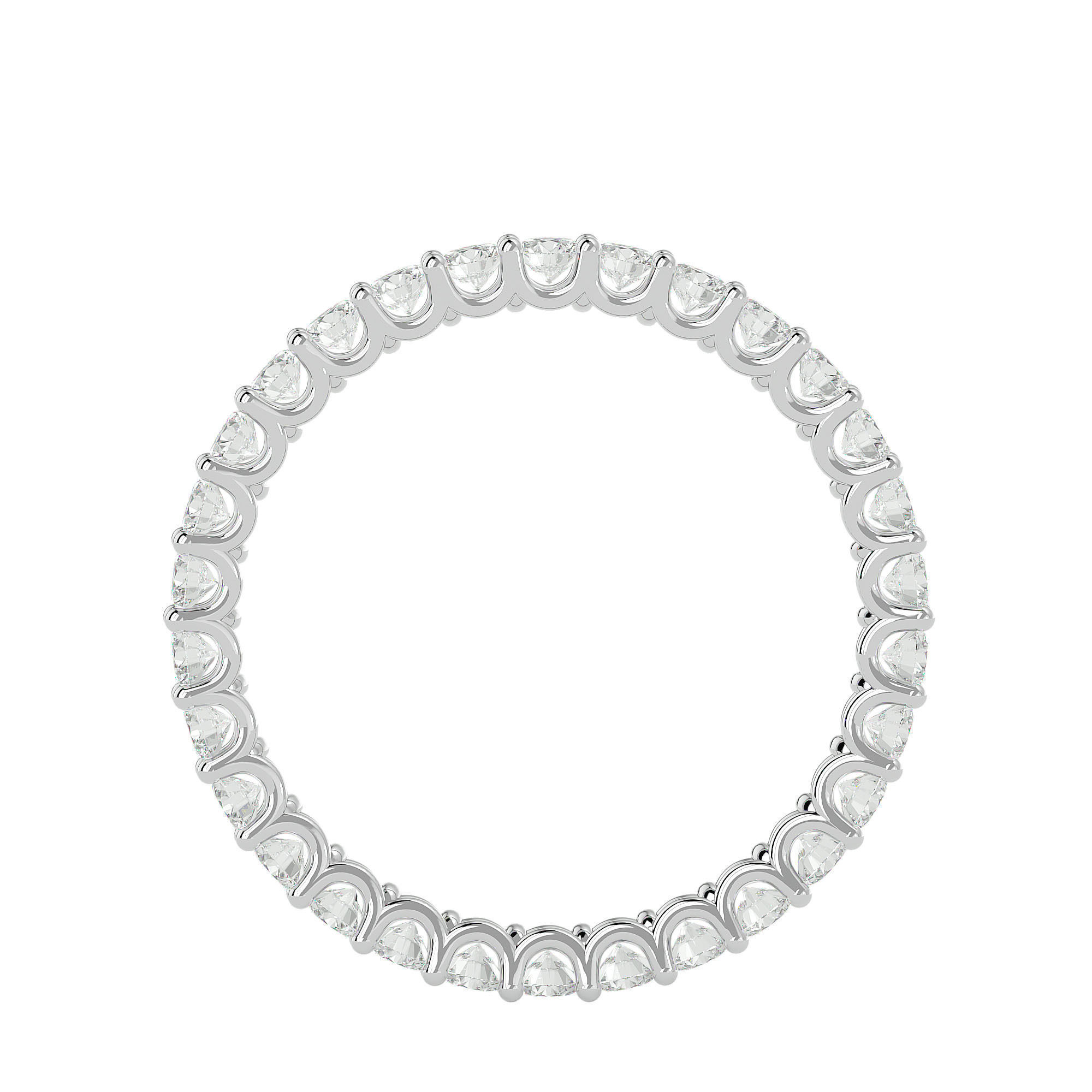 Eternity Band Diamond Ring with 360 View animation 3D print model_3