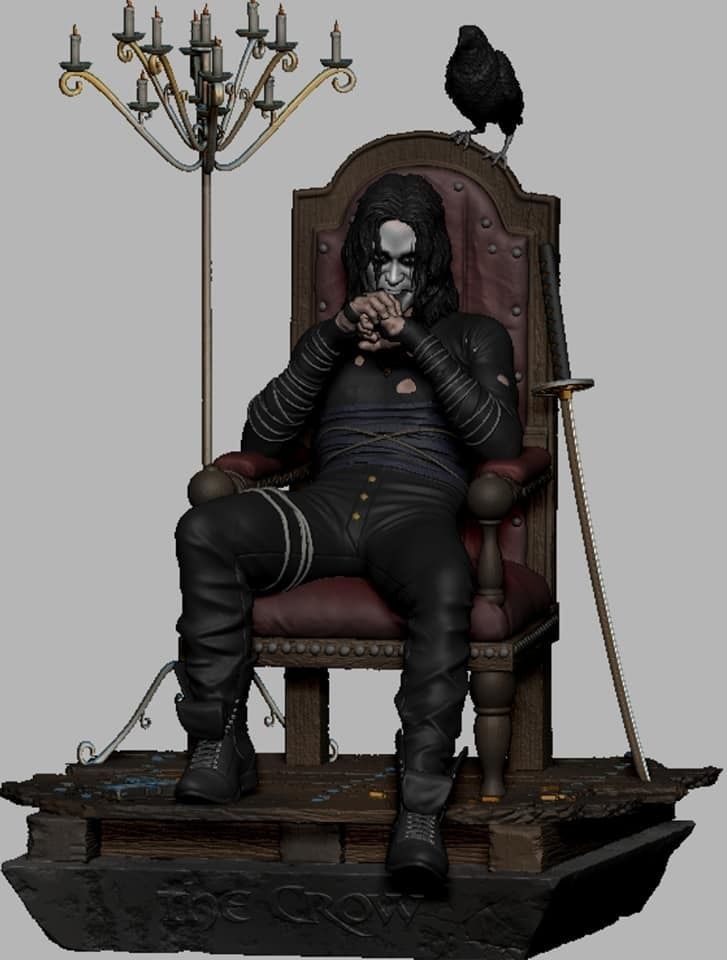 The Crow on Throne 3D print model_5