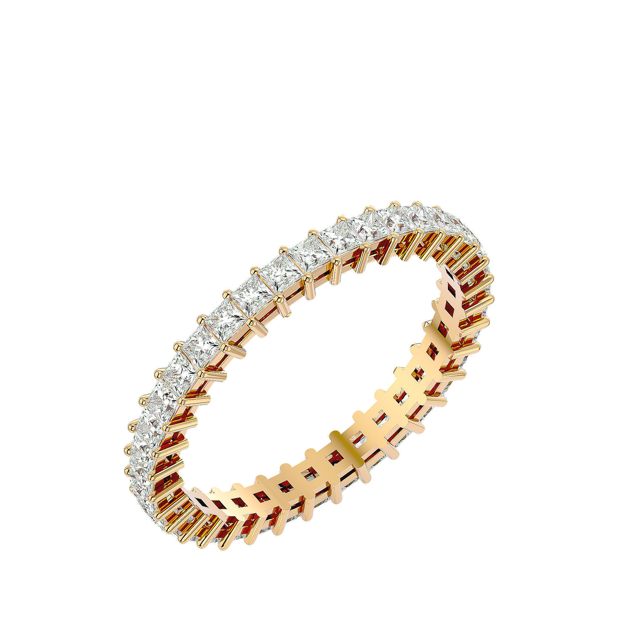Eternity Band Diamond Ring with 360 View animation 3D print model_10
