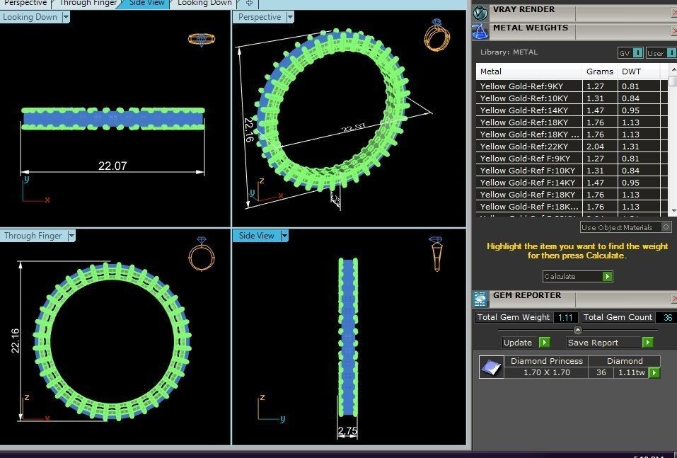 Eternity Band Diamond Ring with 360 View animation 3D print model_12