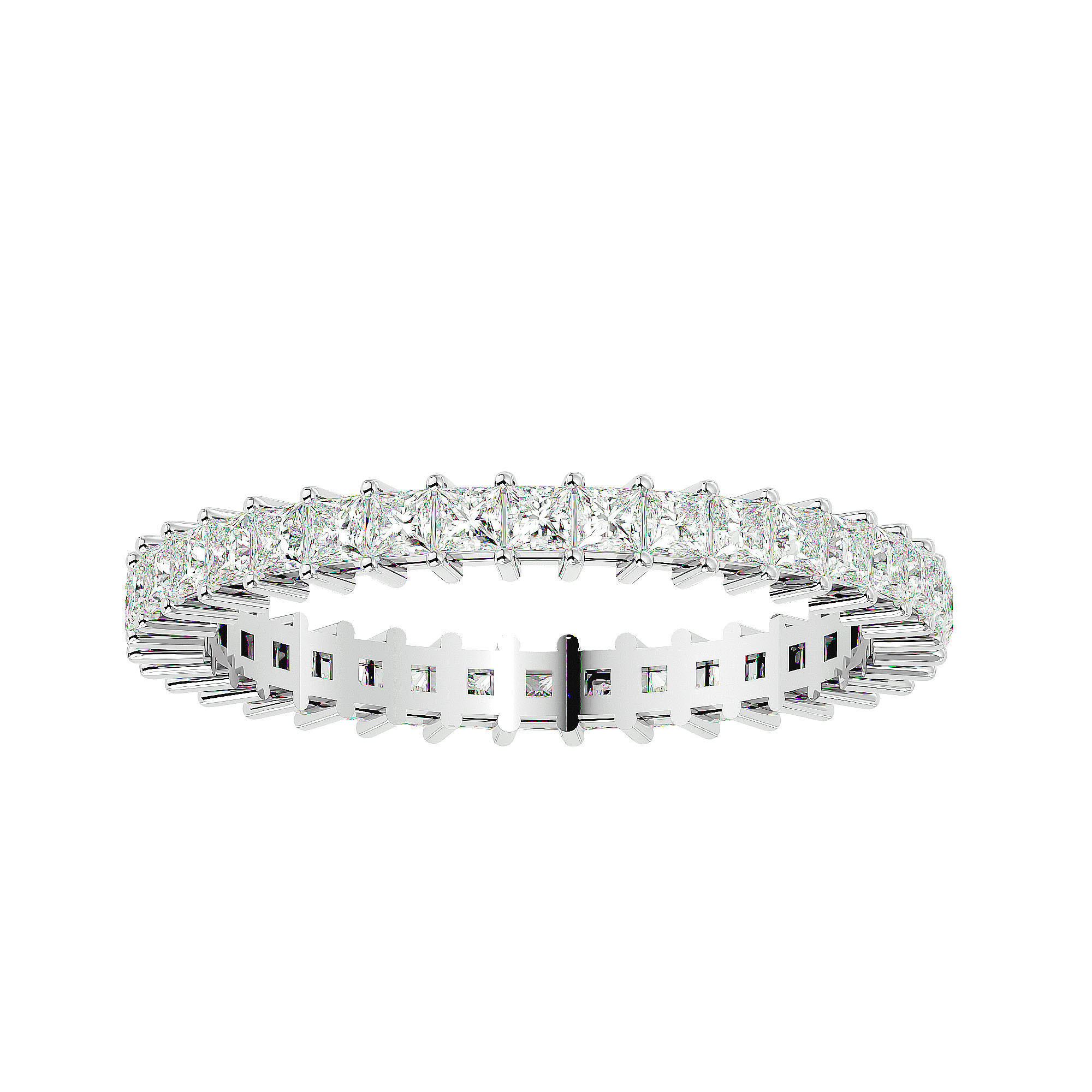 Eternity Band Diamond Ring with 360 View animation 3D print model_2