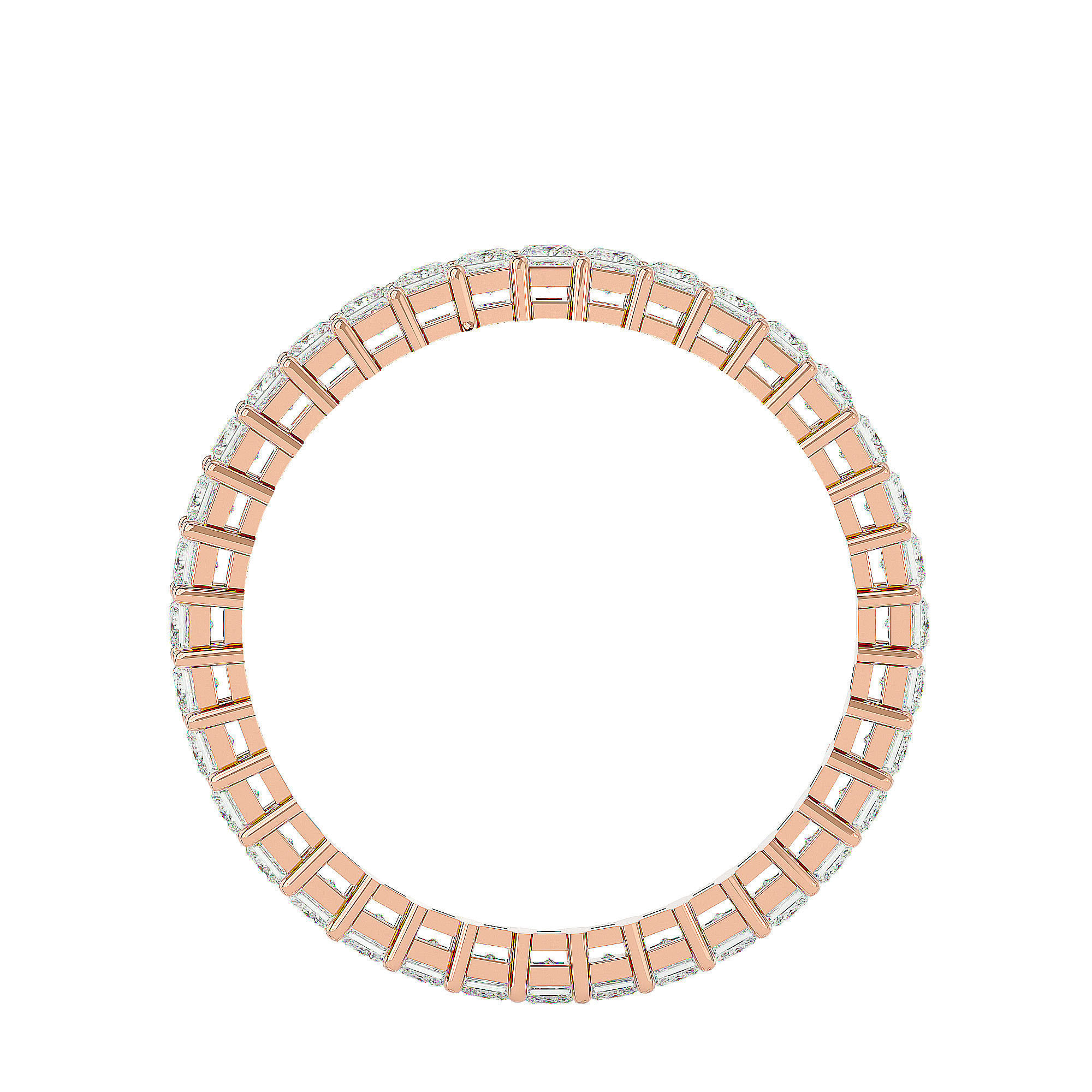Eternity Band Diamond Ring with 360 View animation 3D print model_5