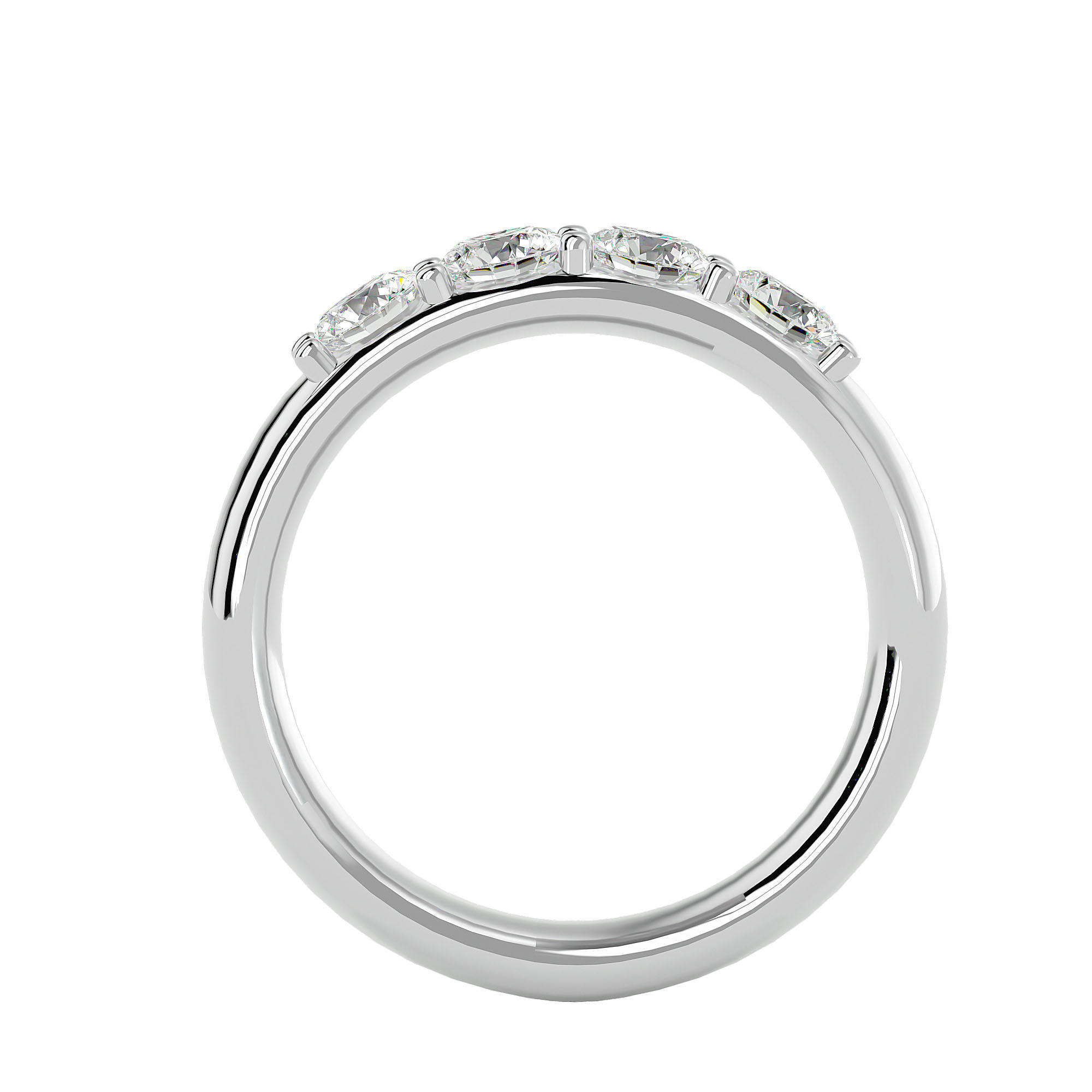 Eternity Band Diamond Ring with 360 View animation 3D print model_4