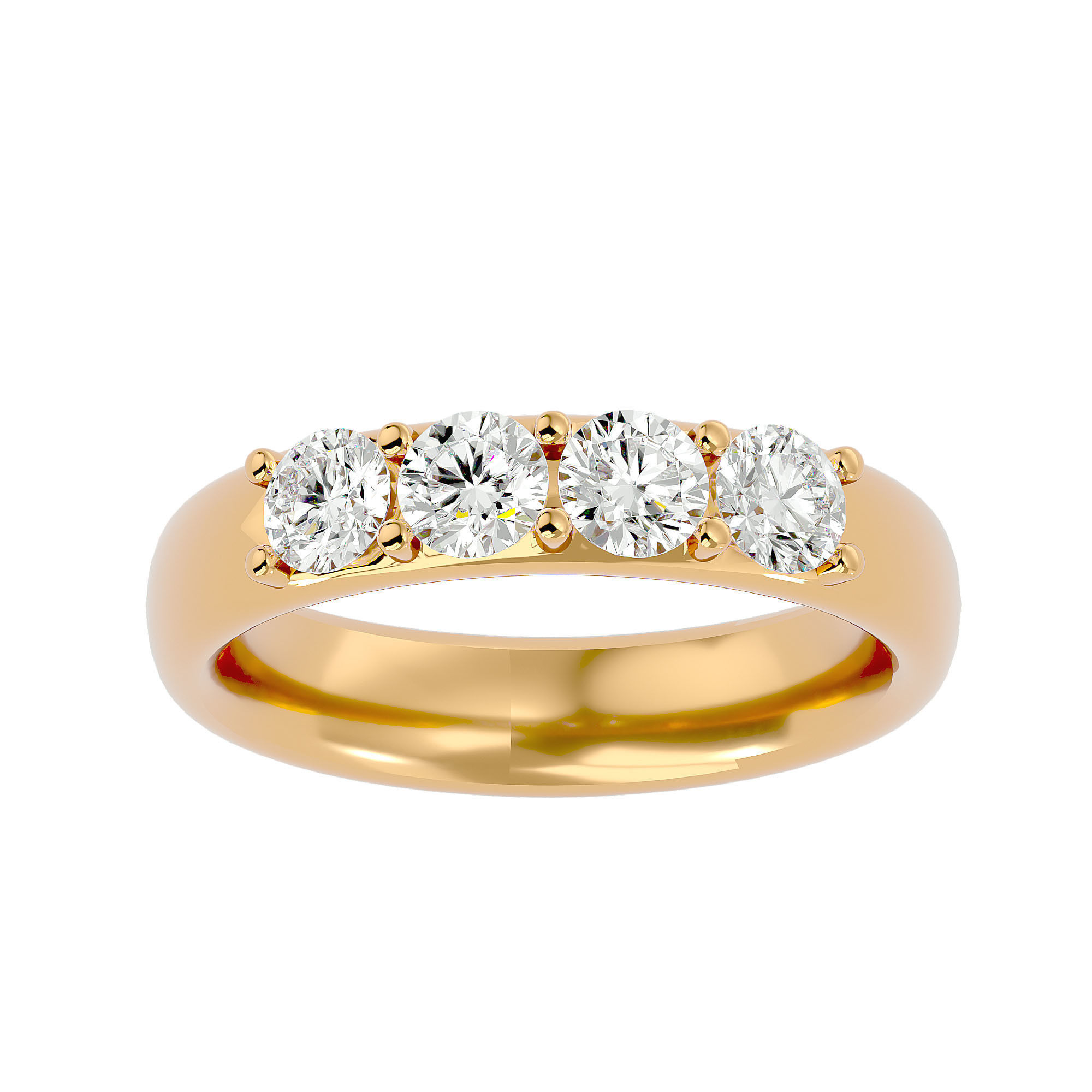 Eternity Band Diamond Ring with 360 View animation 3D print model_1