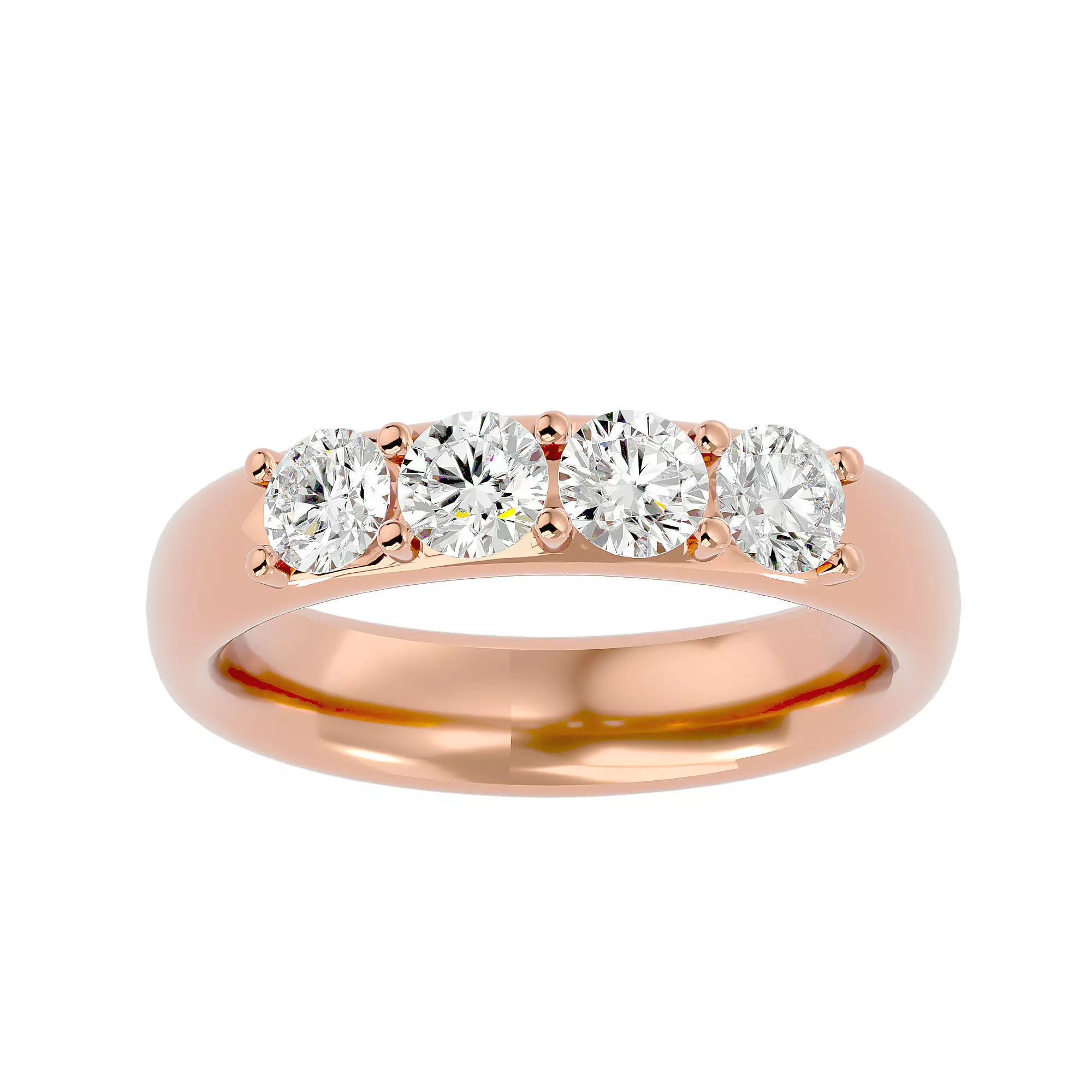 Eternity Band Diamond Ring with 360 View animation 3D print model_0