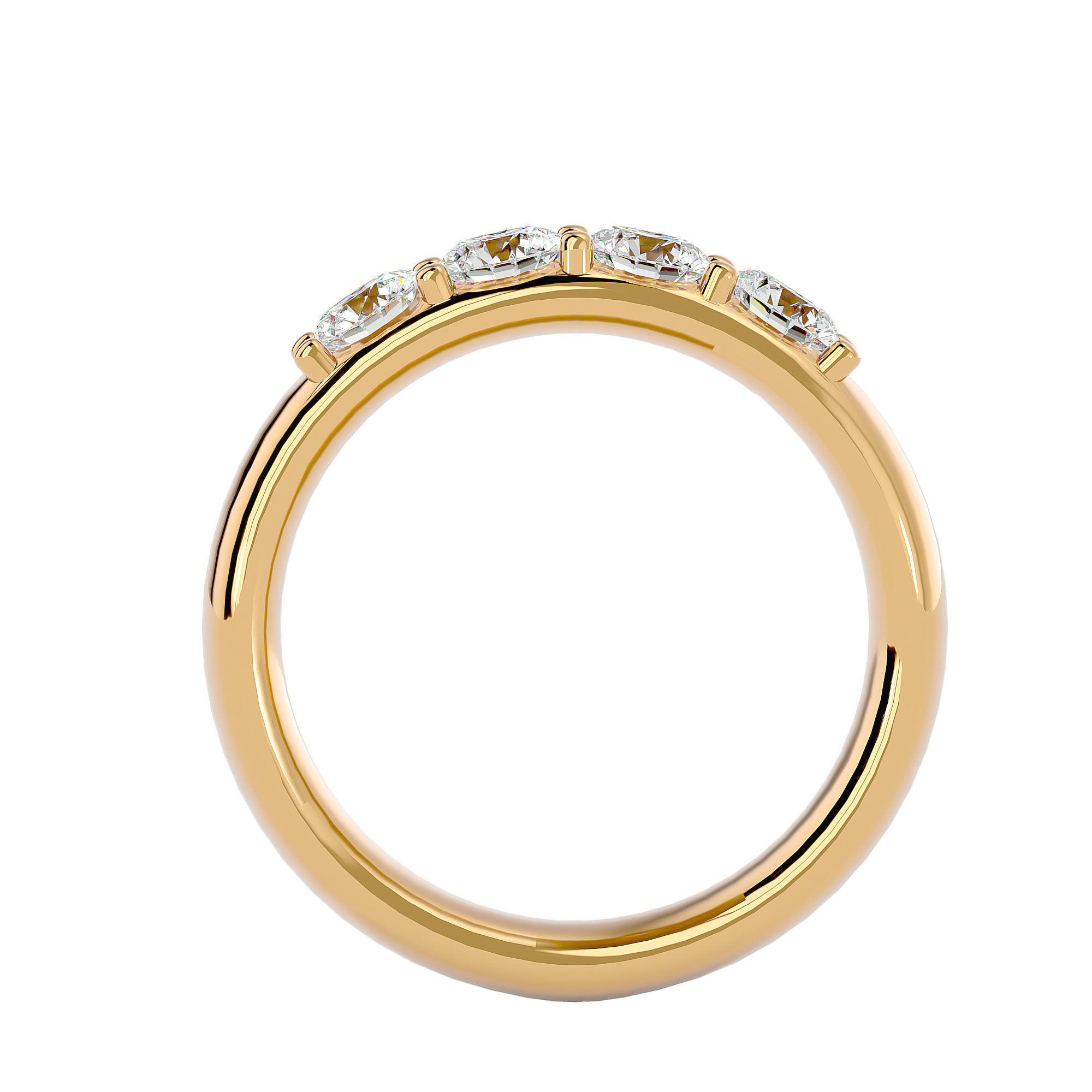 Eternity Band Diamond Ring with 360 View animation 3D print model_5
