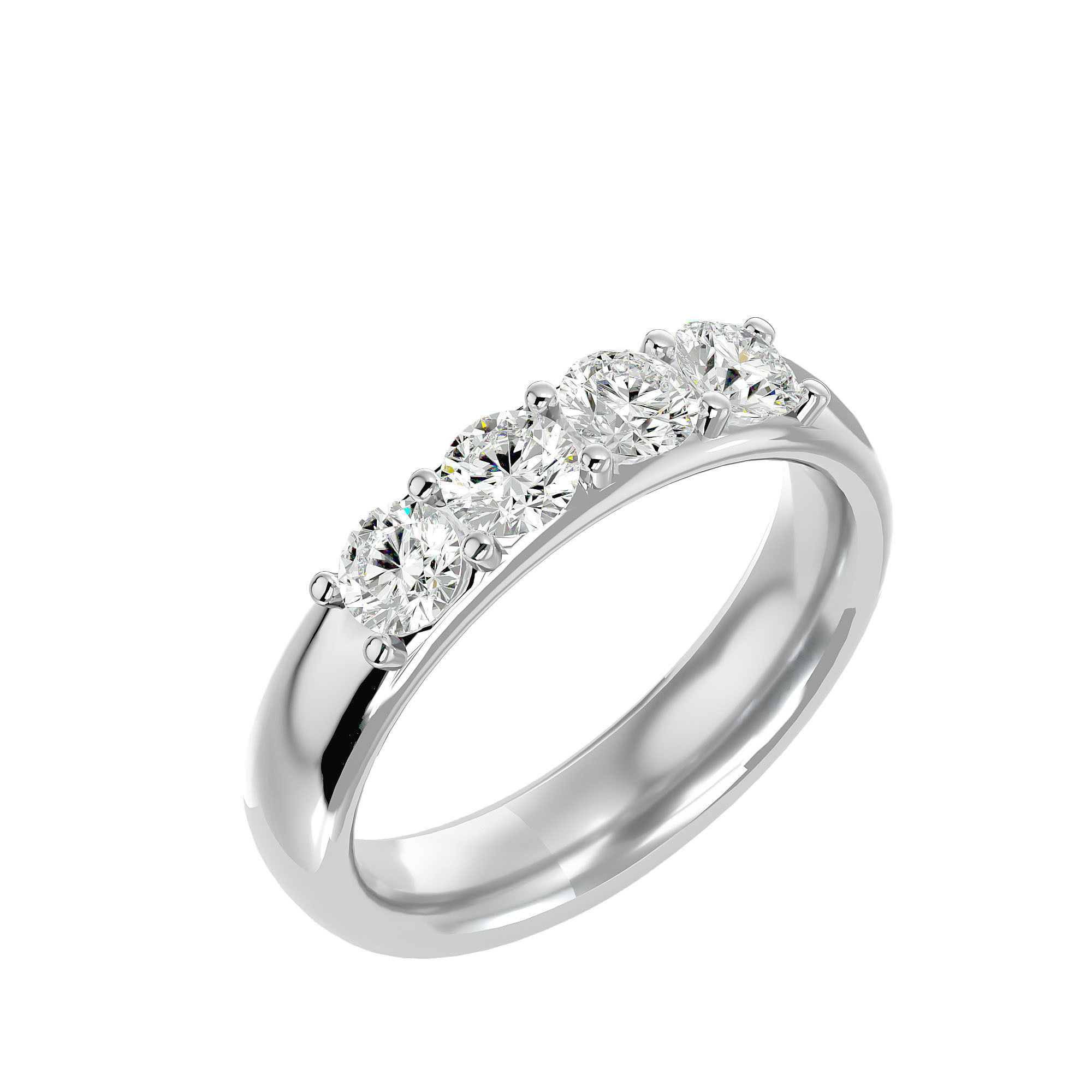 Eternity Band Diamond Ring with 360 View animation 3D print model_10