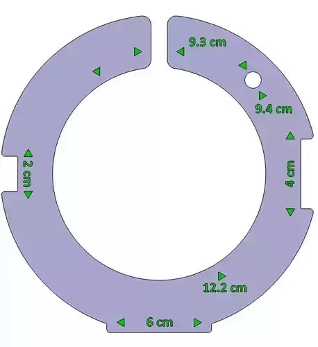 Archery Inspection Ring - 7mm thickness 3D print model