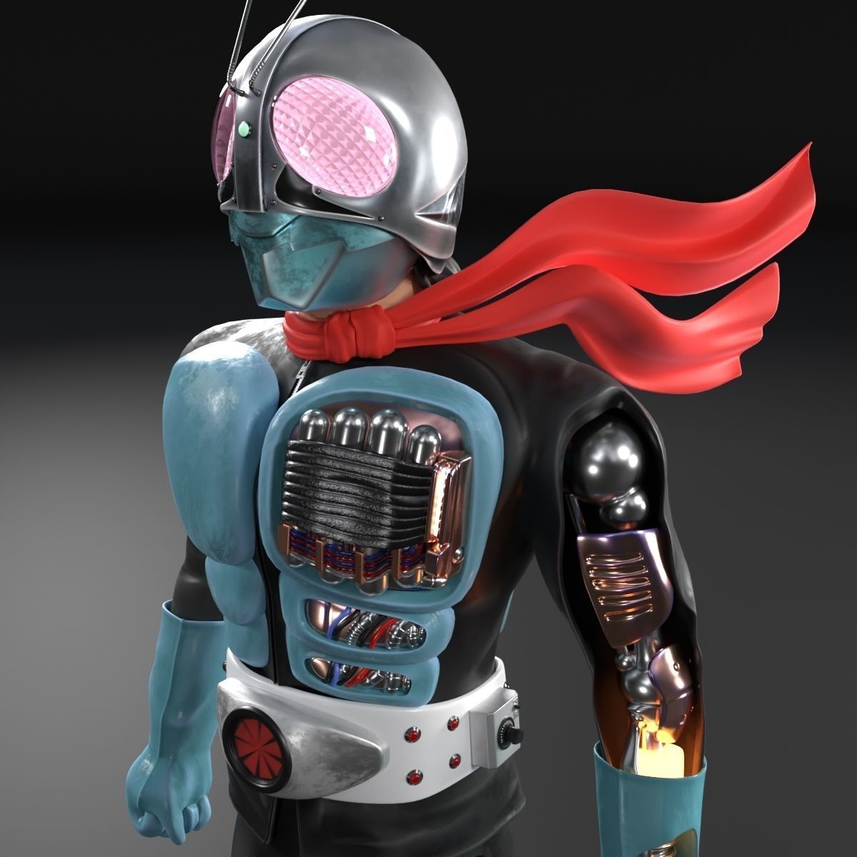 Kamen Rider Version 1 Original X-ray  3D model_8