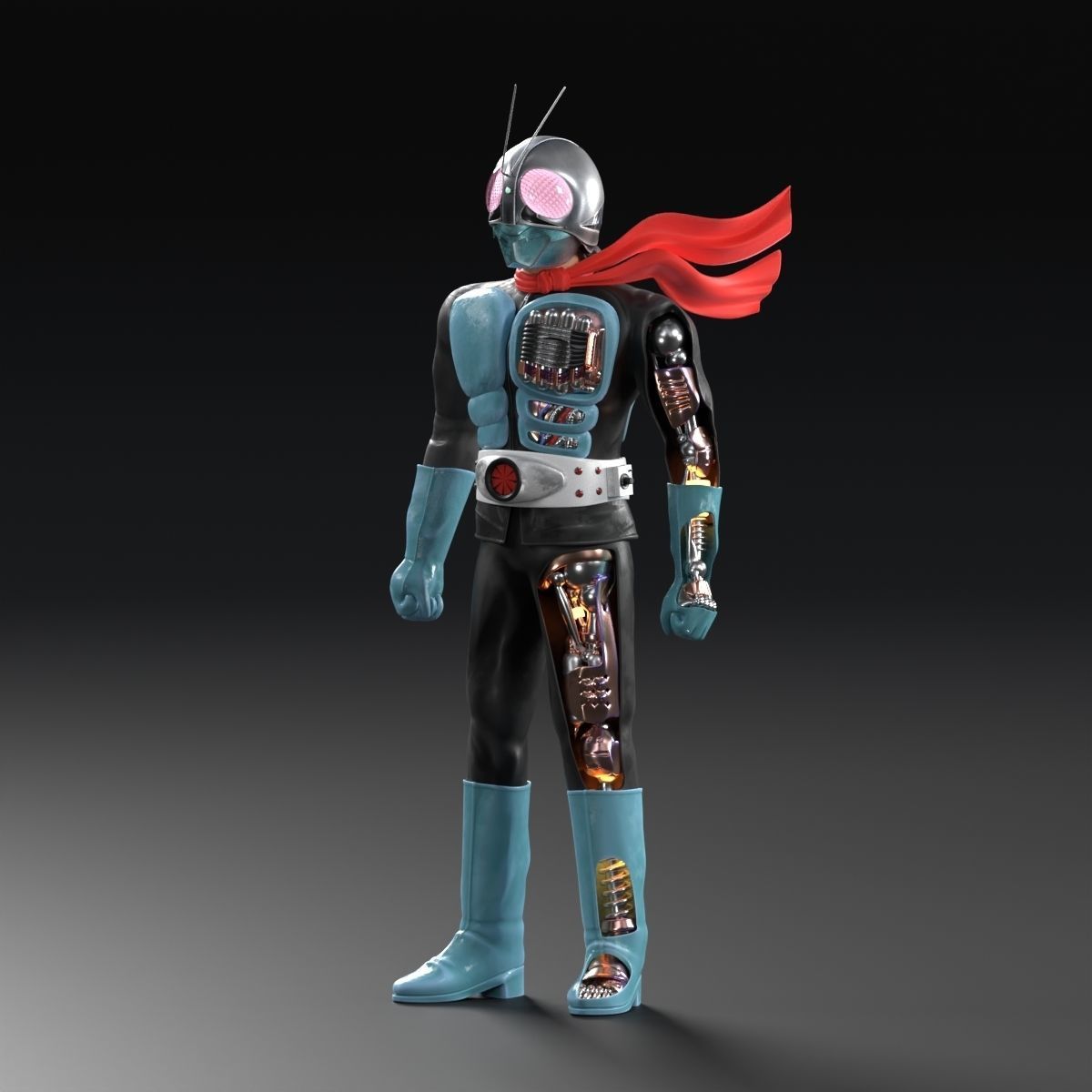 Kamen Rider Version 1 Original X-ray  3D model_10