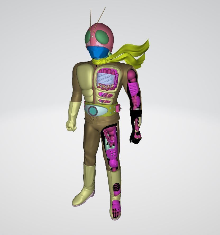 Kamen Rider Version 1 Original X-ray  3D model_16