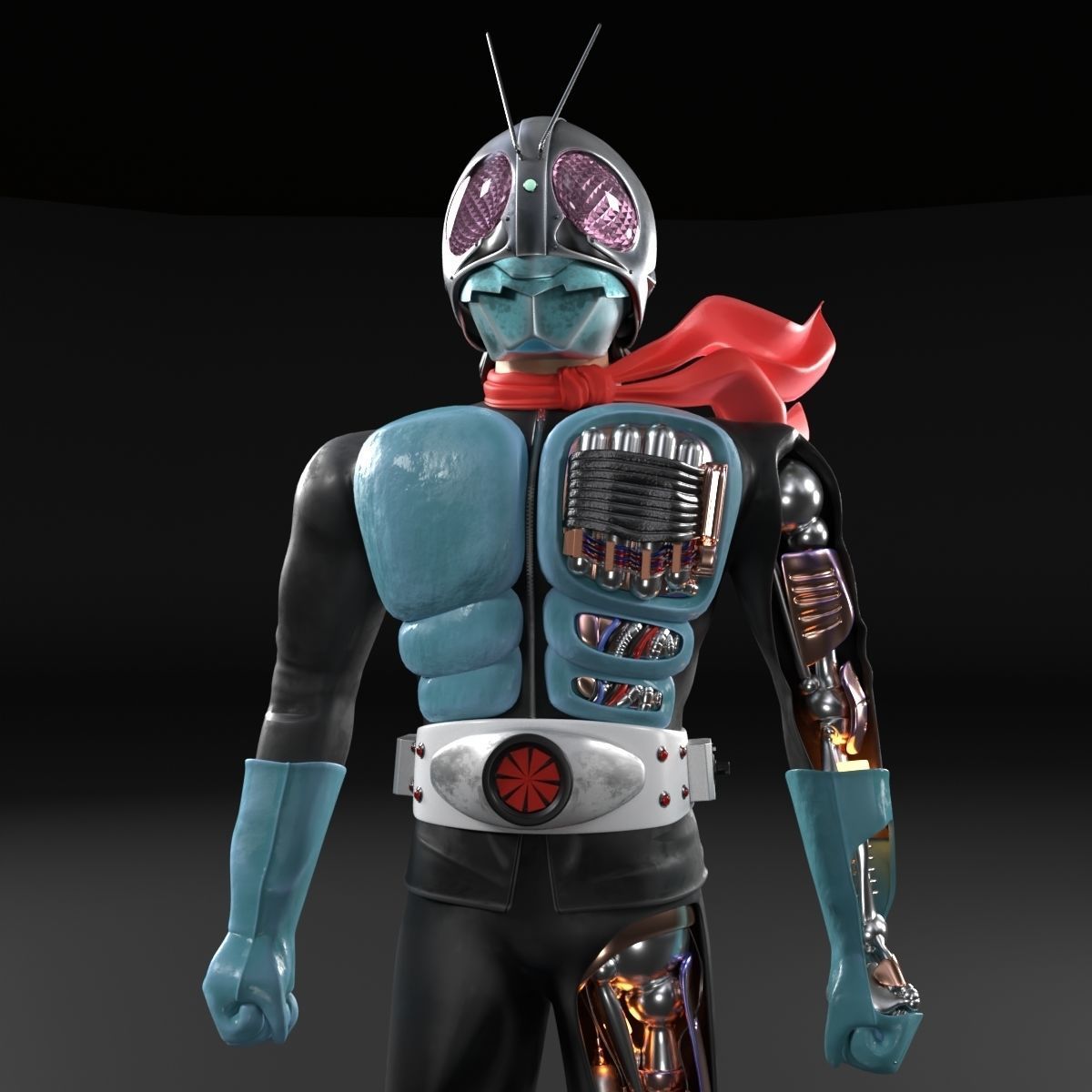 Kamen Rider Version 1 Original X-ray  3D model_1