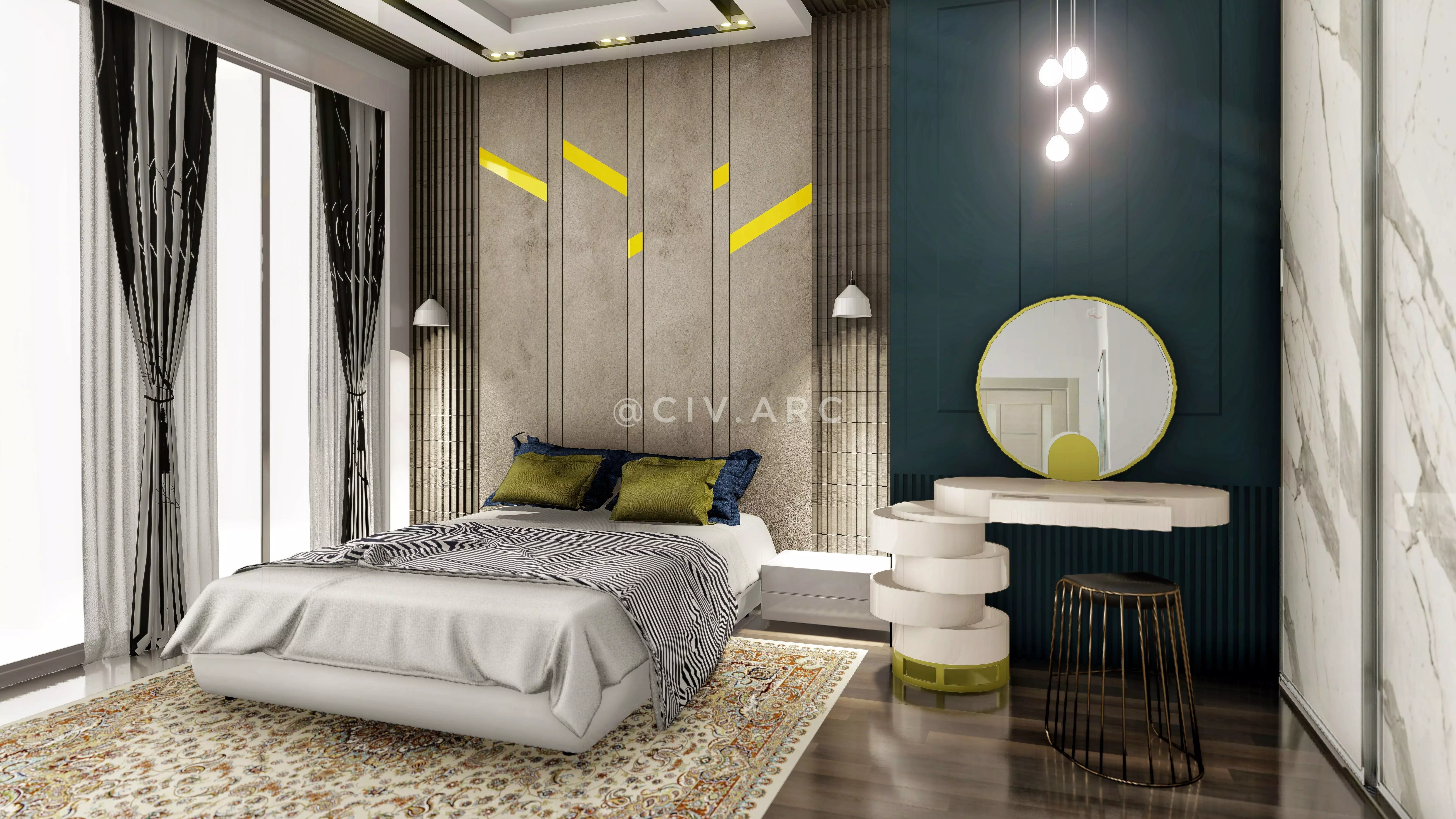 Luxury house interior 3D model_0