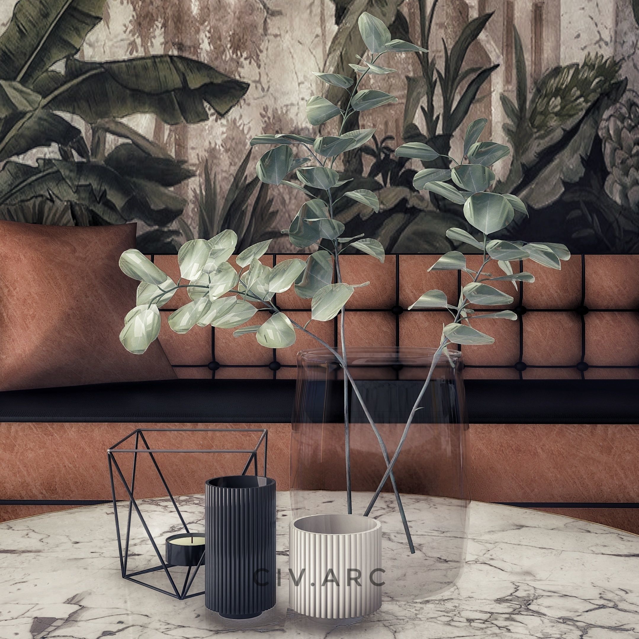 Luxury house interior 3D model_9