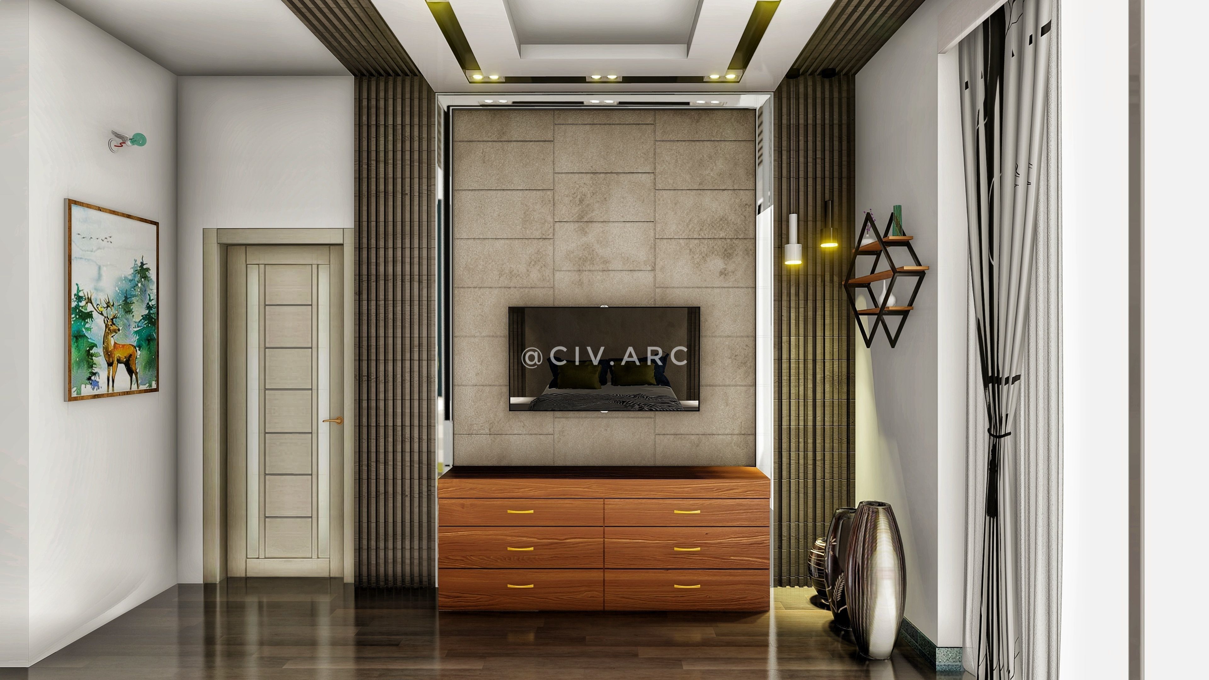 Luxury house interior 3D model_2