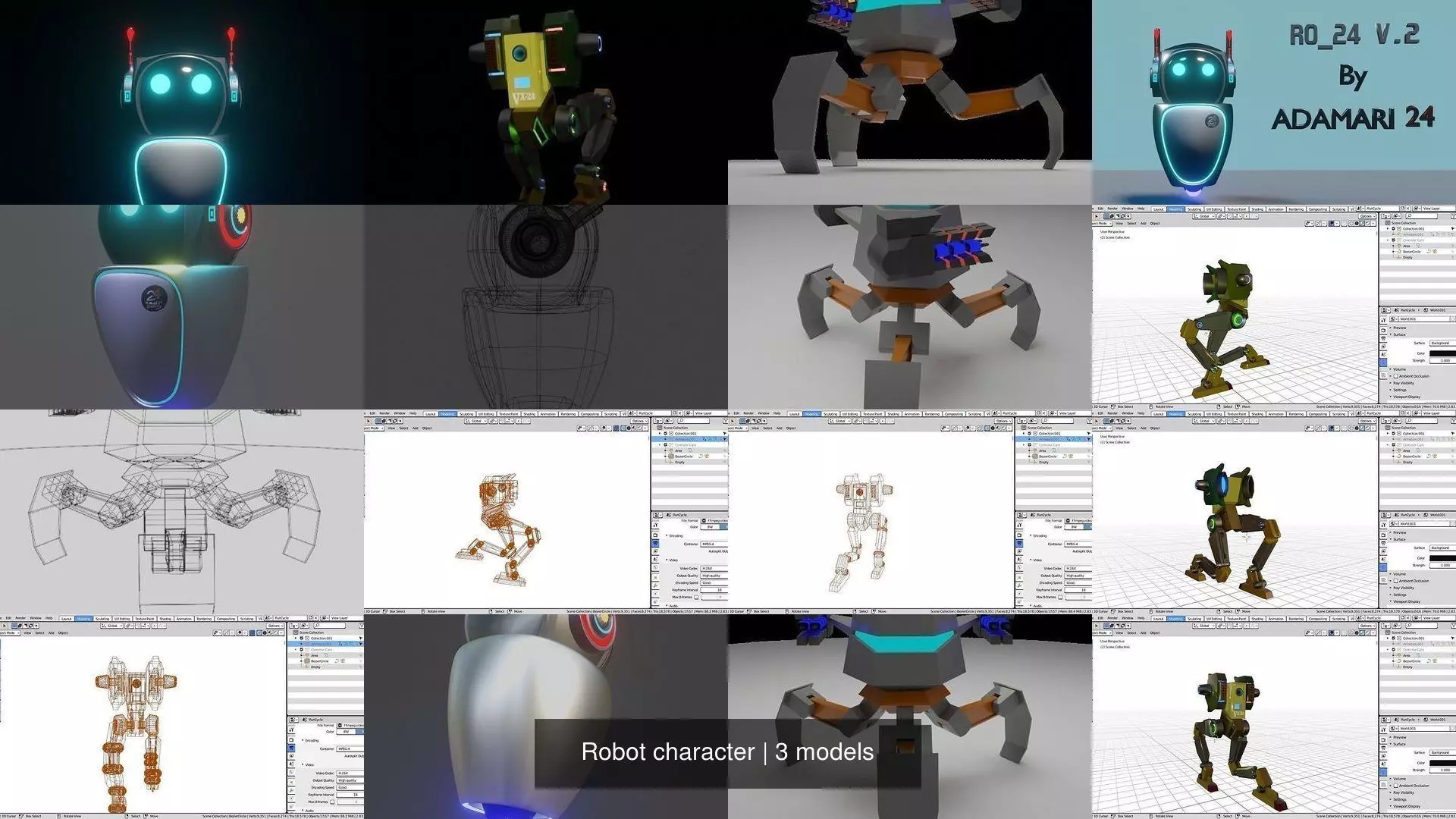 Robot character 3D Model Collection_0