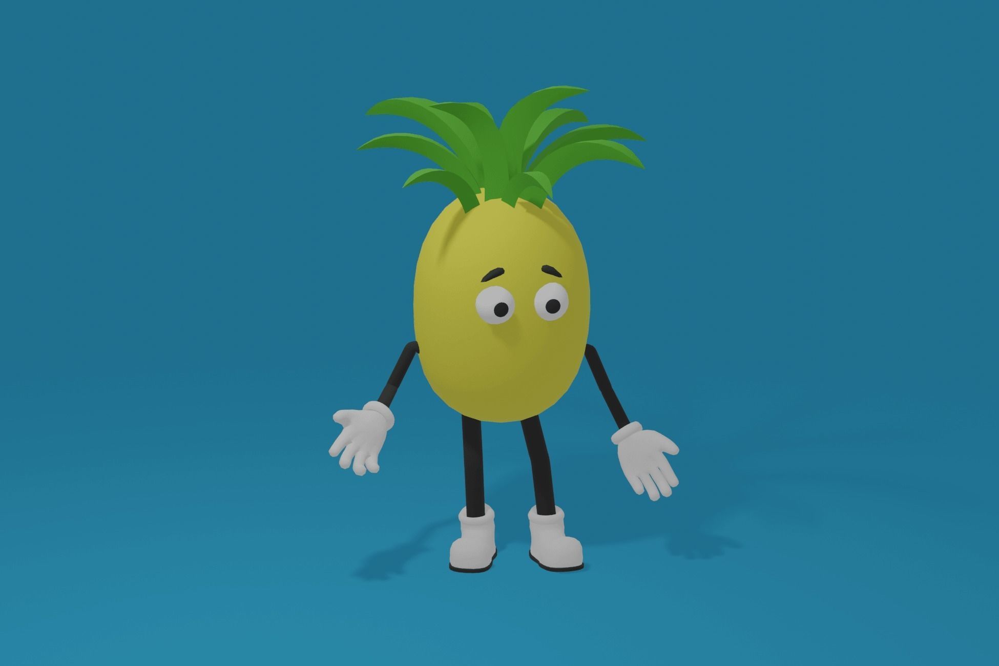 Fruits and Vegetables lowpoly characters Low-poly 3D model_17