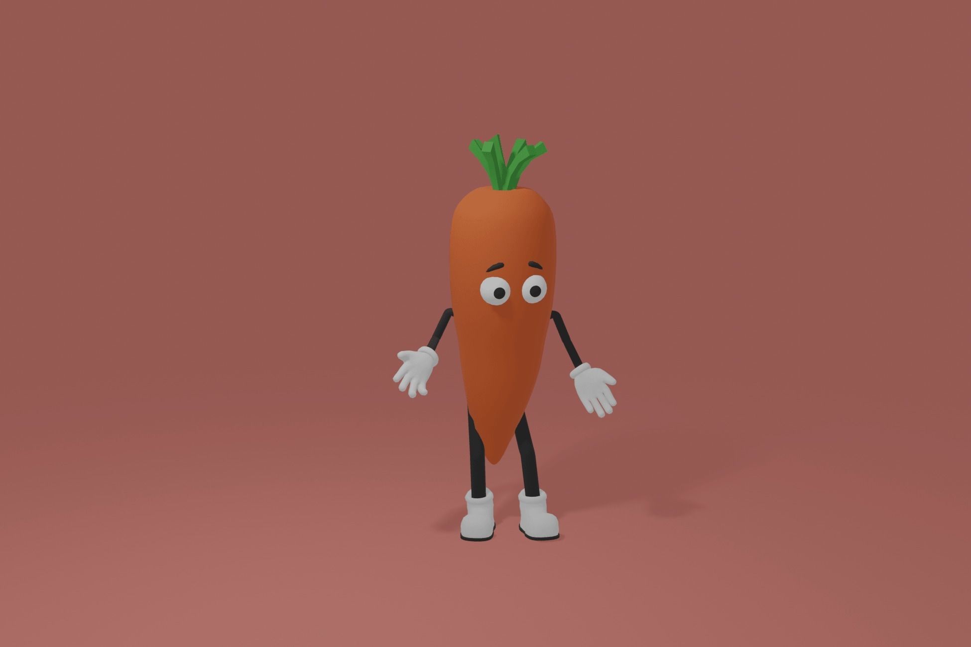Fruits and Vegetables lowpoly characters Low-poly 3D model_13