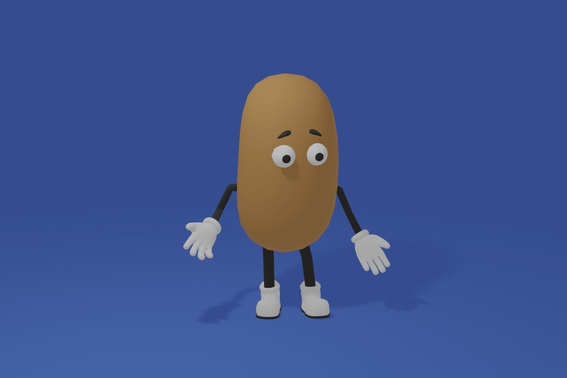 Fruits and Vegetables lowpoly characters Low-poly 3D model_11